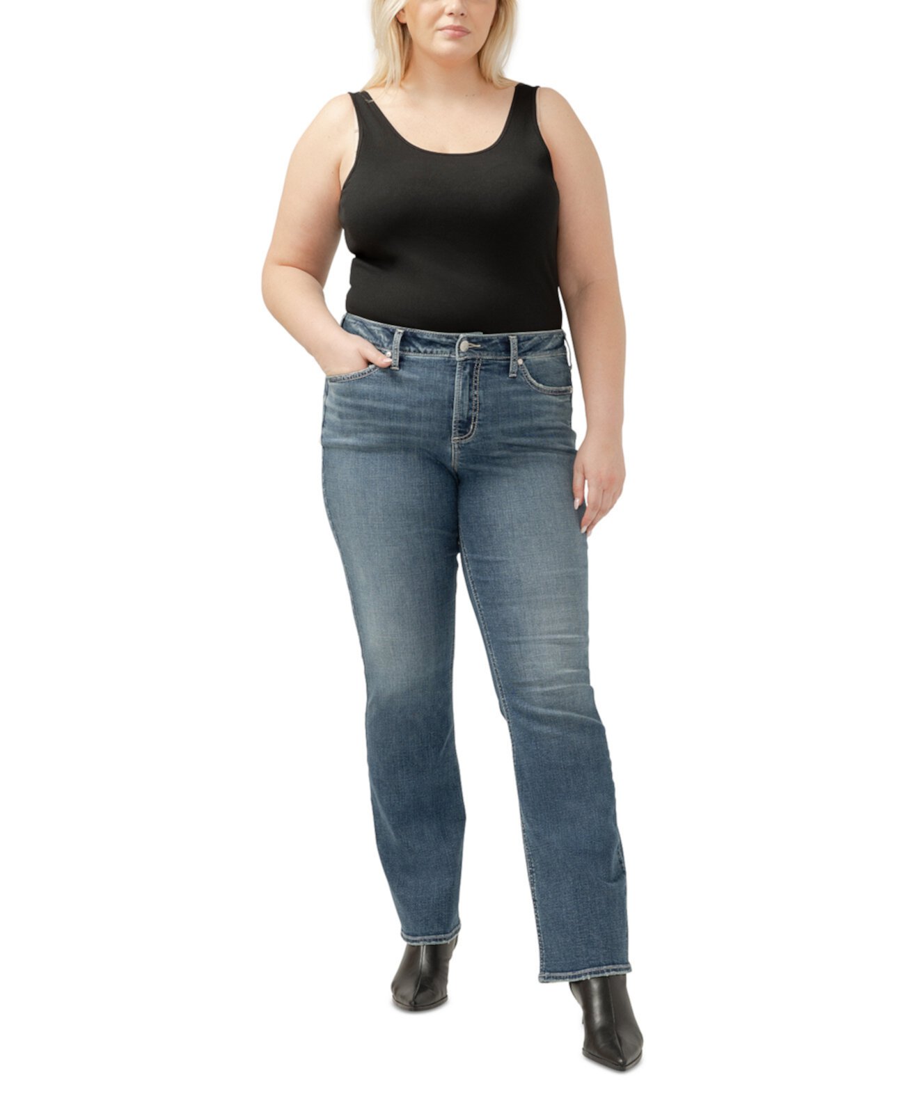 Plus Size Suki Curvy-Fit Slim Bootcut Jeans Silver Jeans Co.