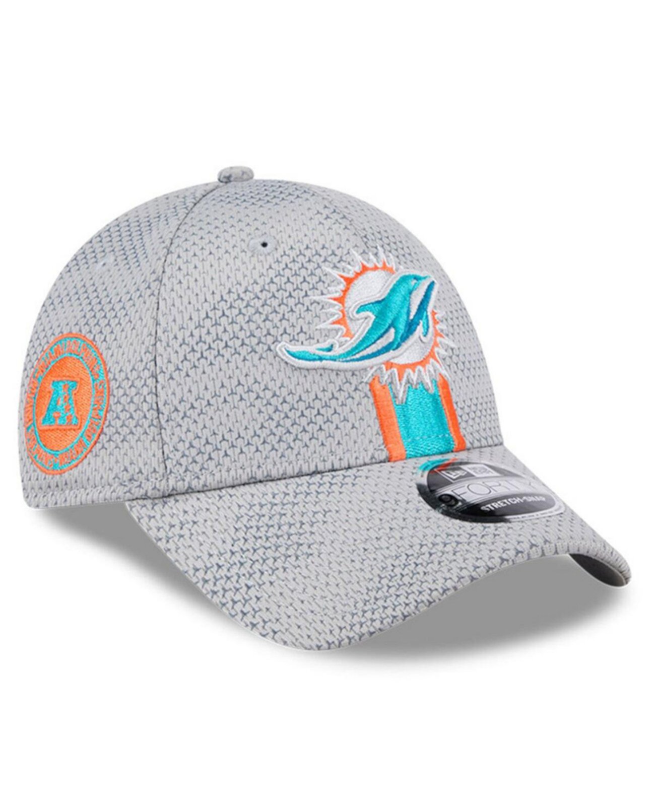 Men's Gray Miami Dolphins 2024 Sideline 9FORTY Stretch-Snap Hat New Era