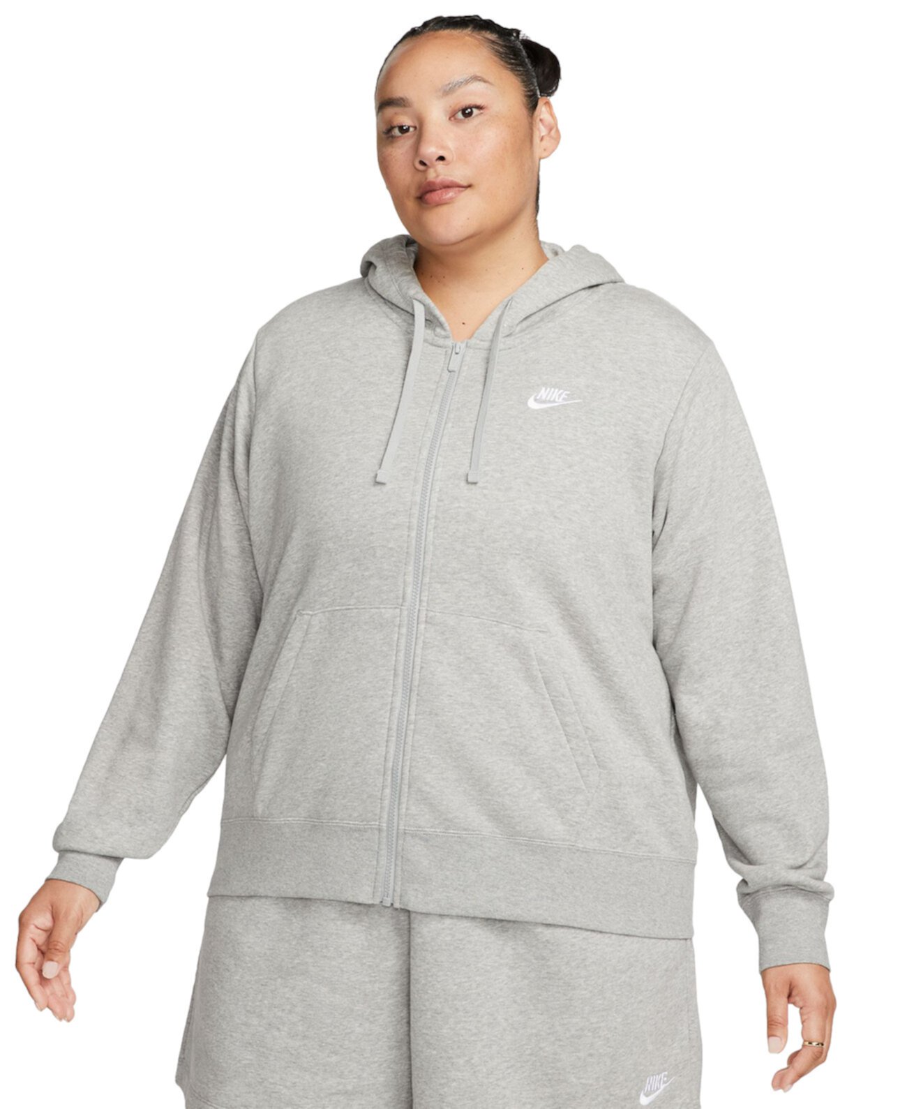 Женская Толстовка Nike Plus Size Club Fleece с Полной Молнией Nike