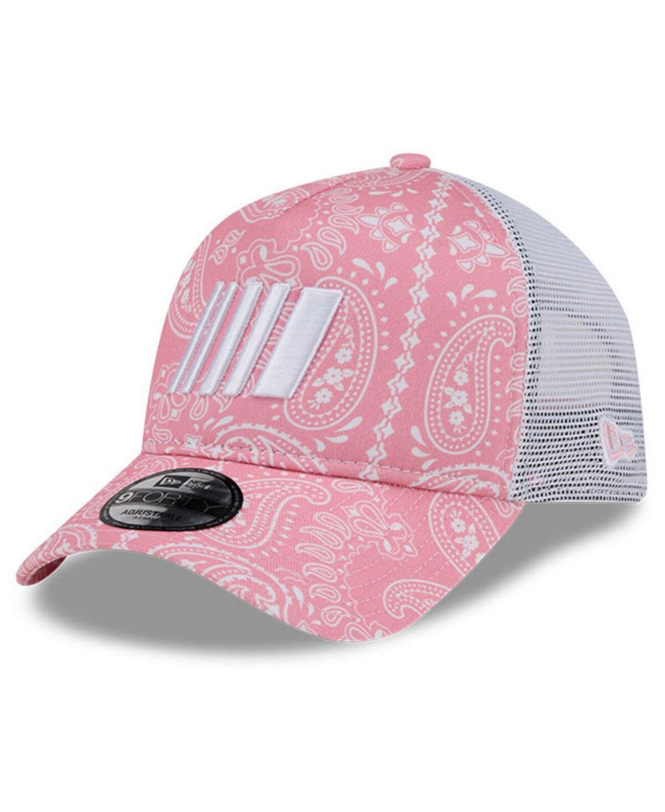 Men's Pink 9FORTY A-Frame Trucker Paisley Adjustable Hat New Era