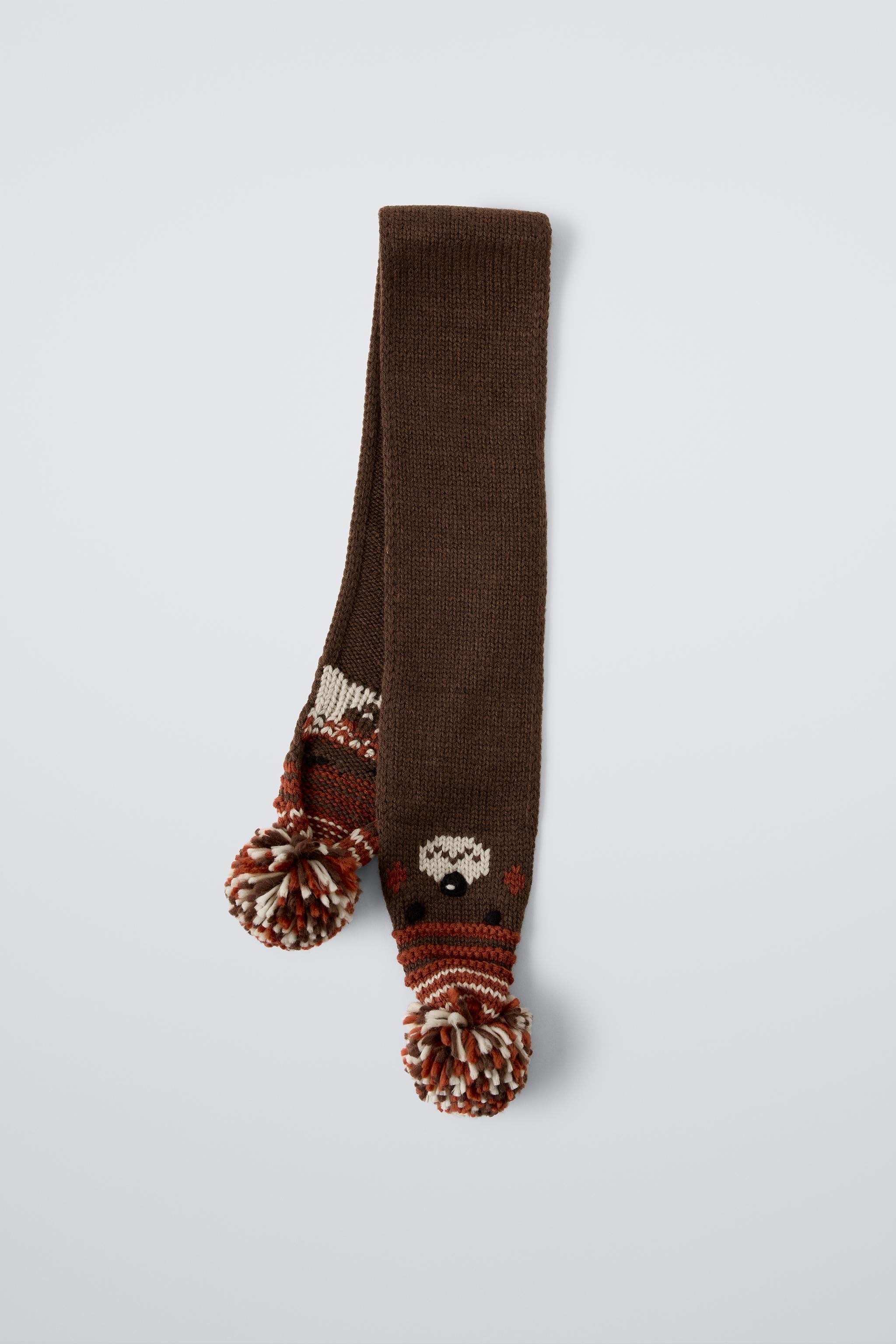 Длинный шарф ZARA BEAR KNIT SCARF ZARA