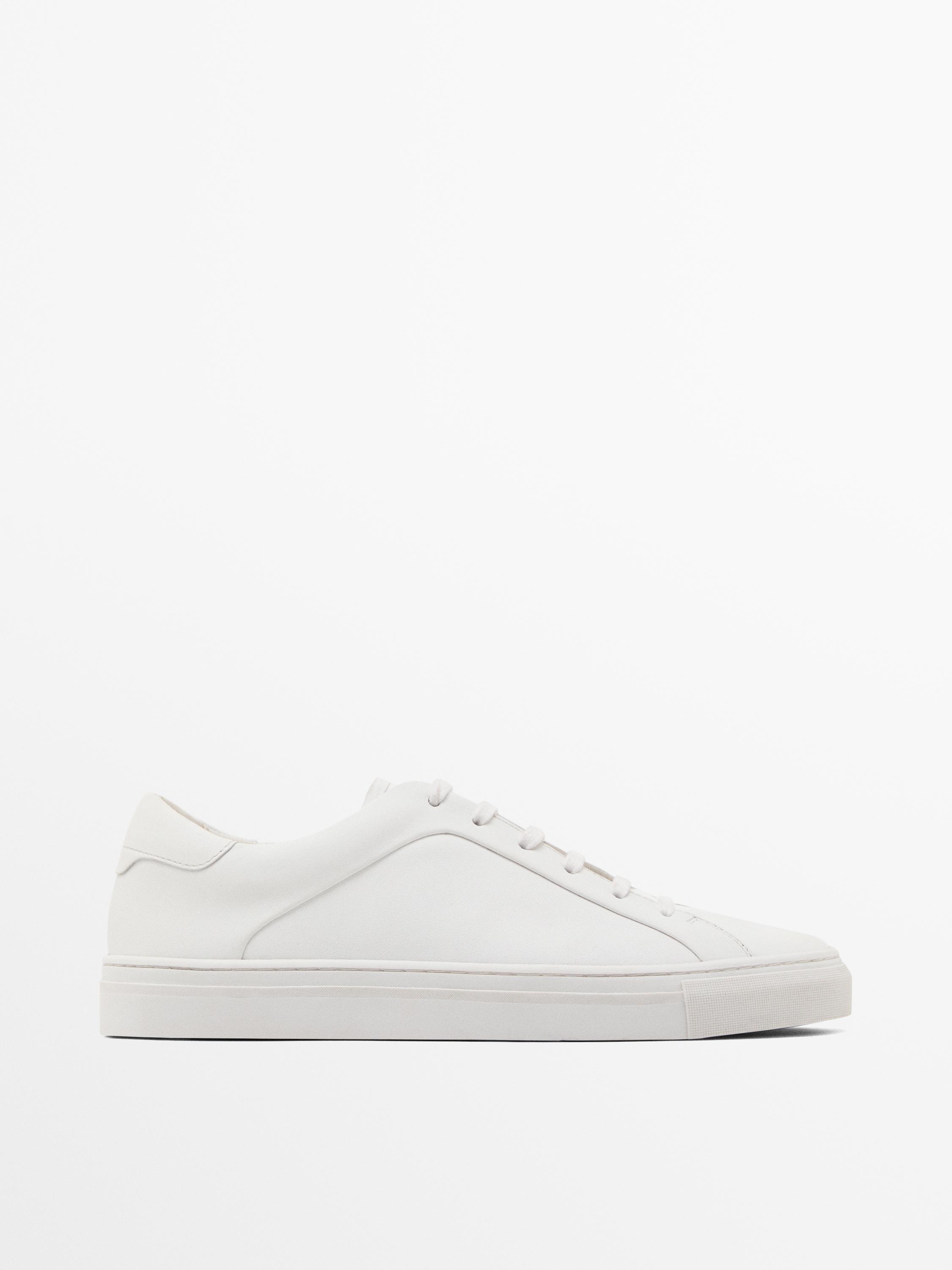 Split suede trainers Massimo Dutti