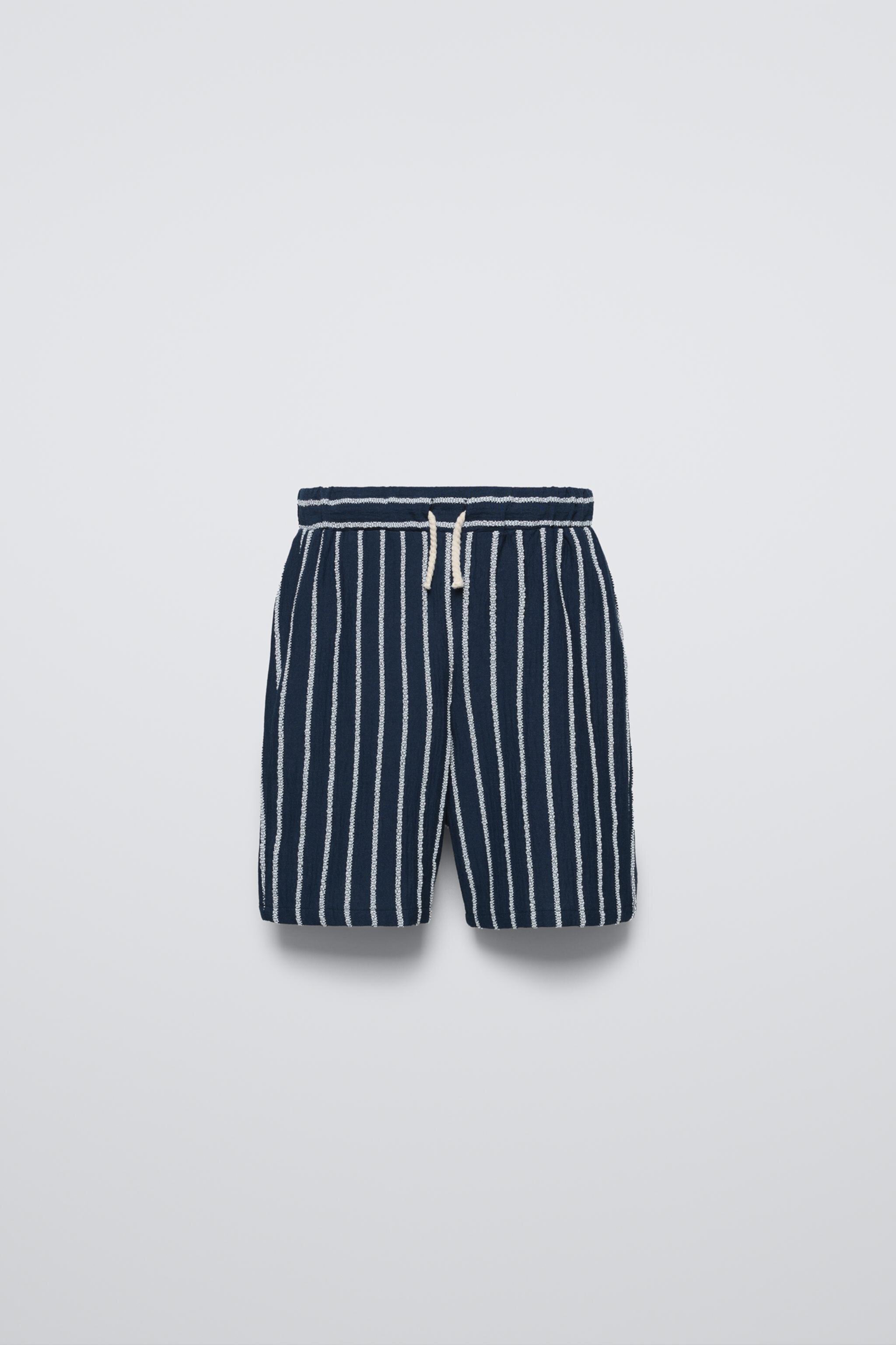 Детские спортивные шорты ZARA STRIPED TERRYCLOTH ZARA