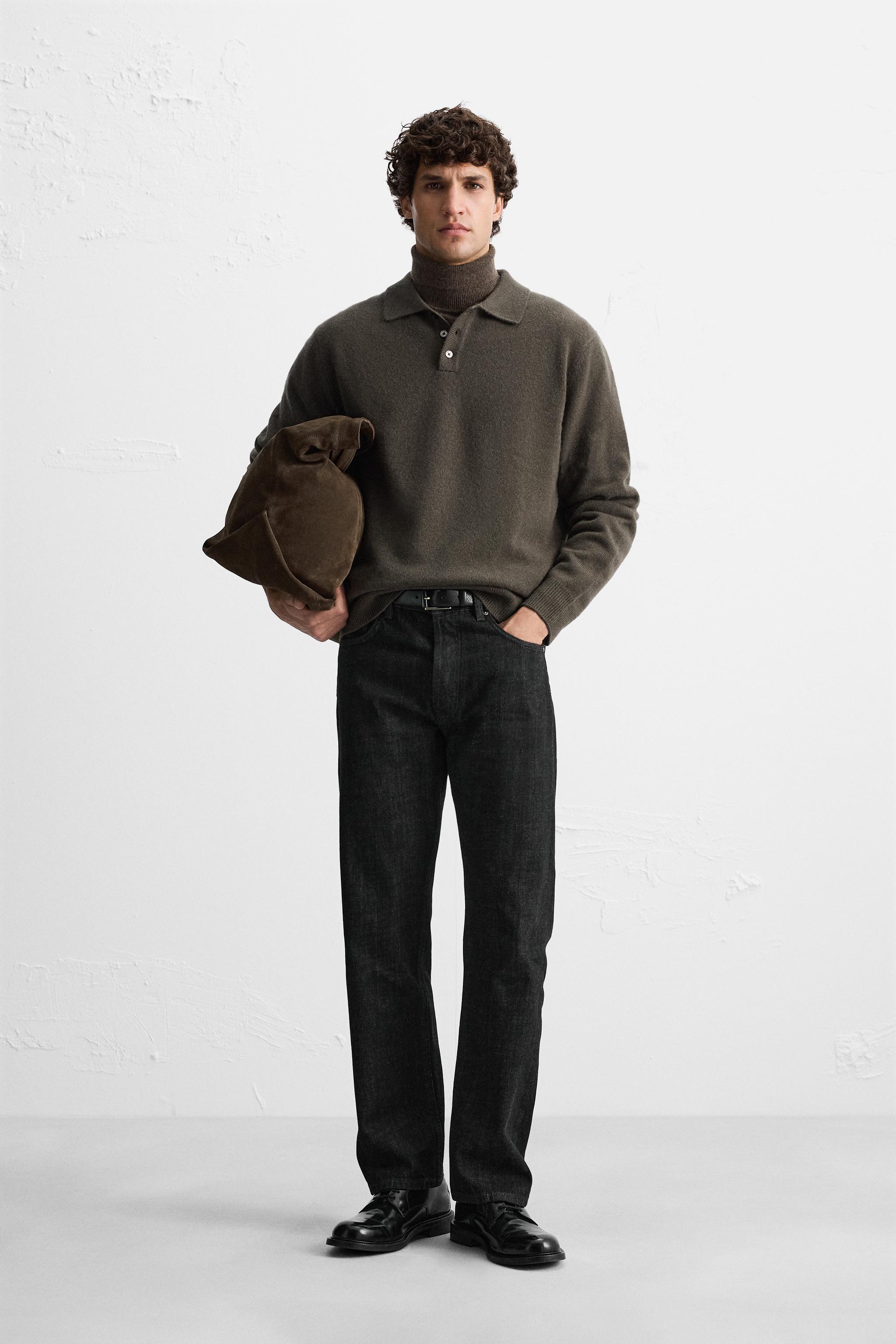 Мужская Поло рубашка ZARA WOOL KNIT POLO ZARA