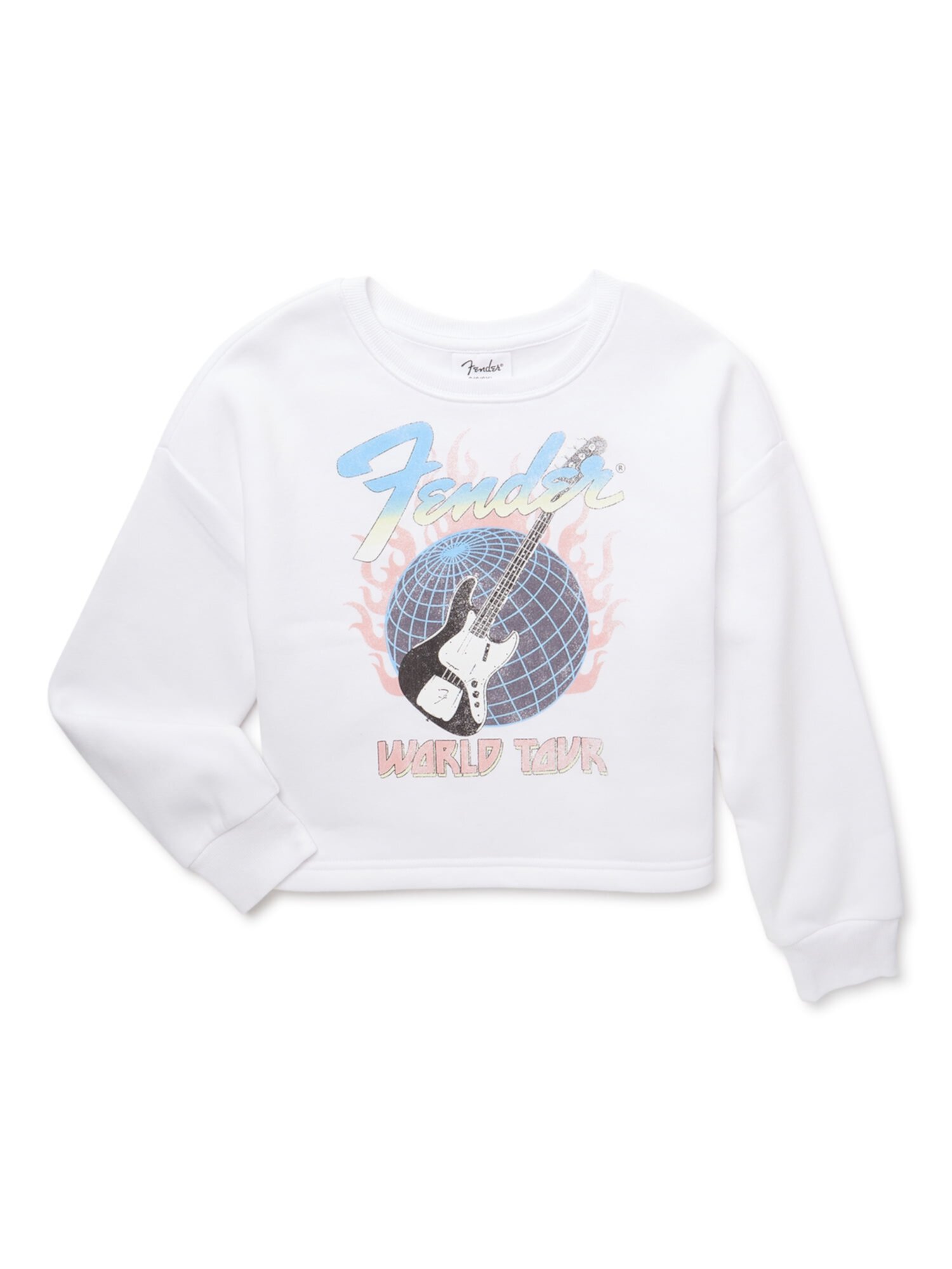 Grayson Social Girls Fender Sweatshirt with Long Sleeves, Sizes 4/5-14/16 & Plus Grayson Social