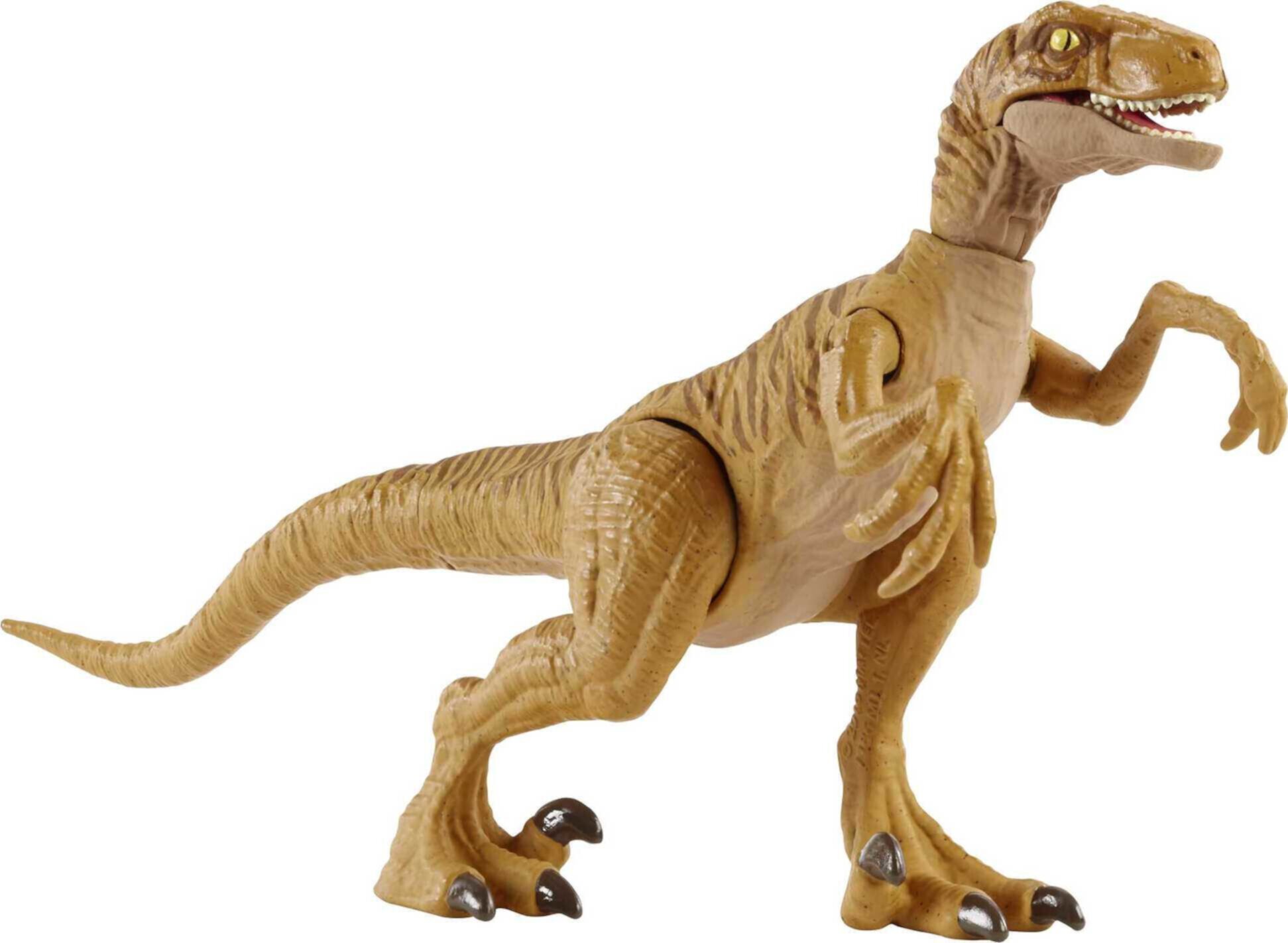 Jurassic World Savage Strike Velociraptor Action Figure, Dinosaur Toy with Attack Move Jurassic World