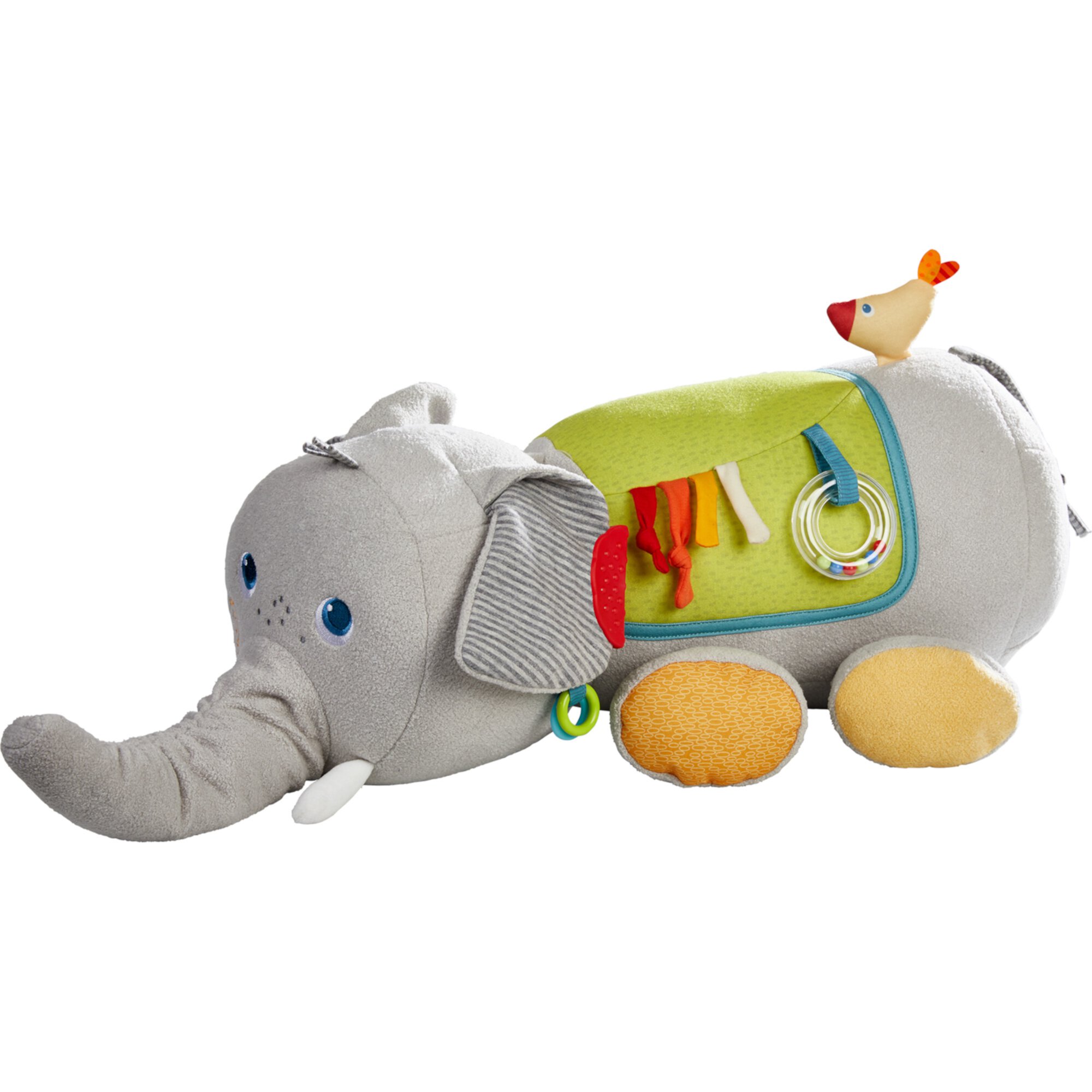 HABA Discovery Elephant - Oversized Plush Sensory Activity Toy for Baby Nursery's - Ages 6 Months + Haba