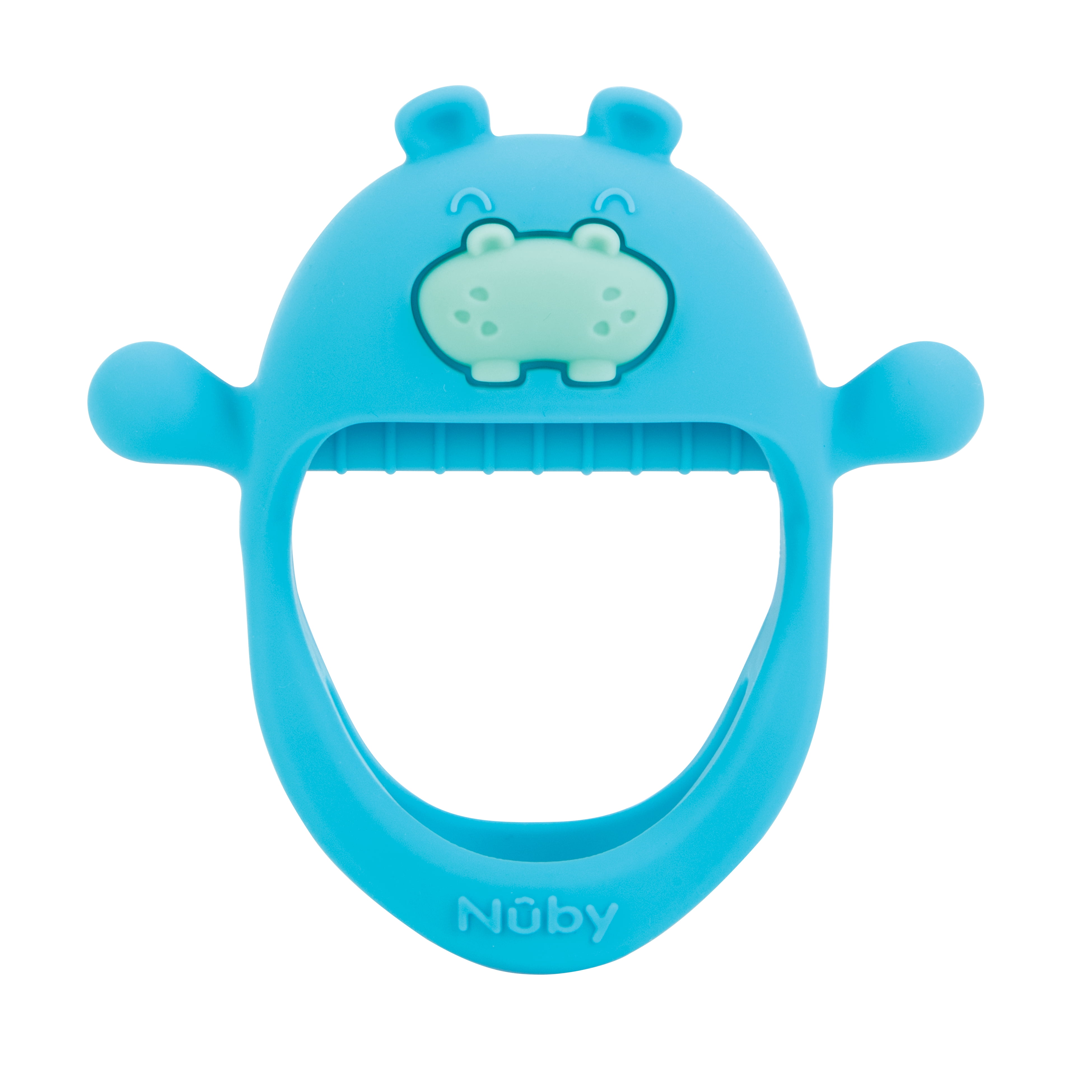 Nuby Mini Wrist Grip Silicone Teething Mitten for Babies, Hippo NUBY