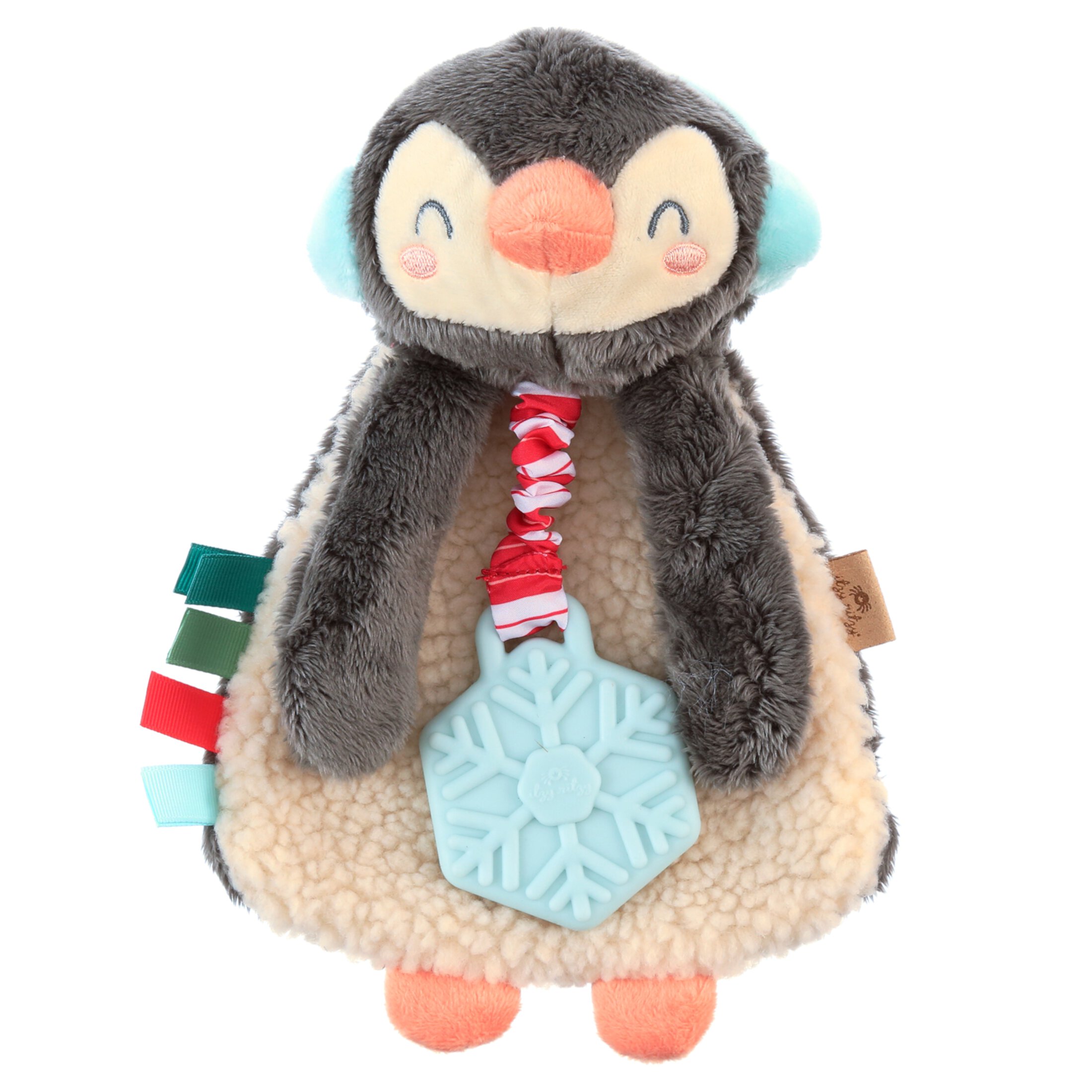 Itzy Ritzy Holiday Lovey Plush + Teether Toy, Penguin Itzy Ritzy