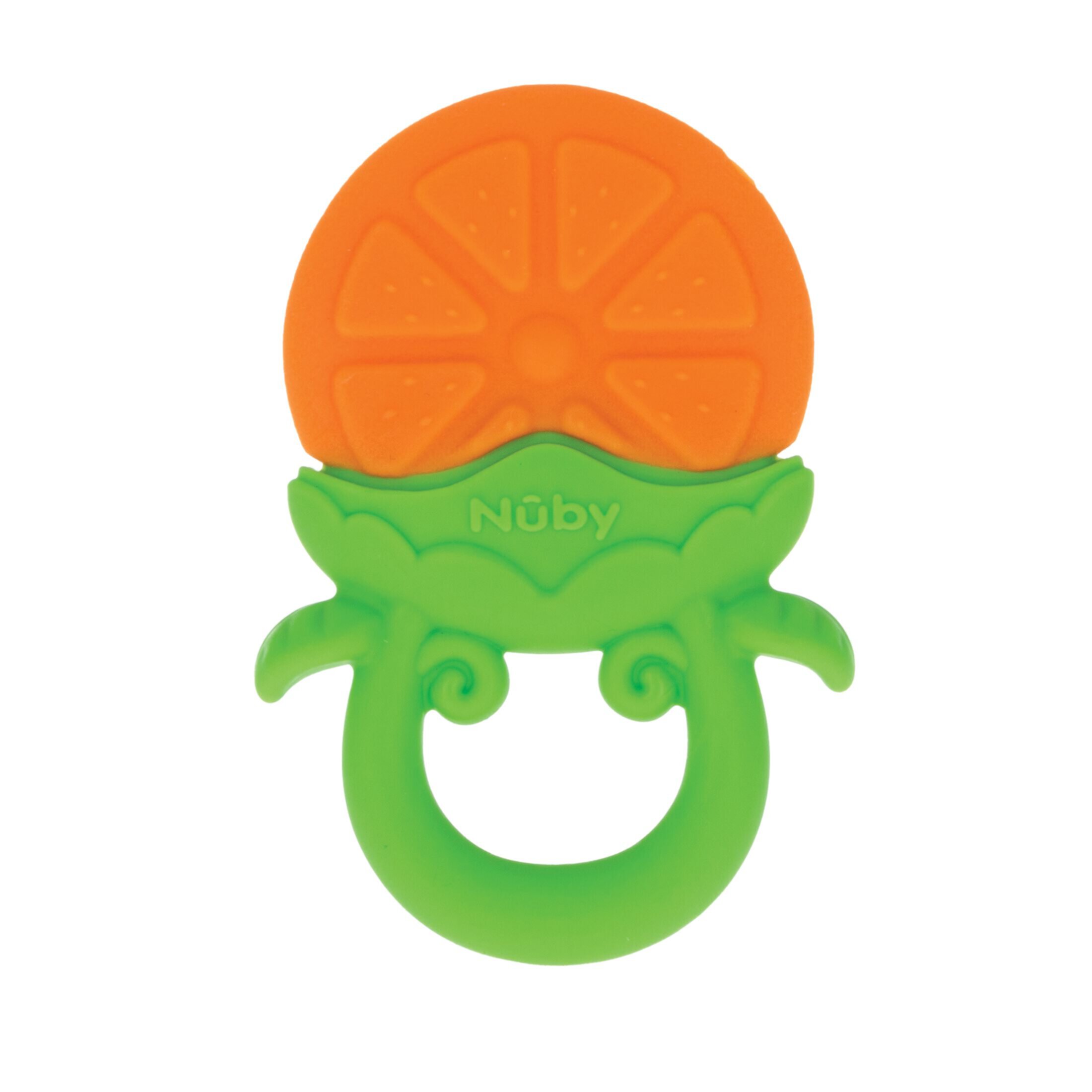 Nuby Fruity Chews Silicone Teether for Babies, Orange NUBY