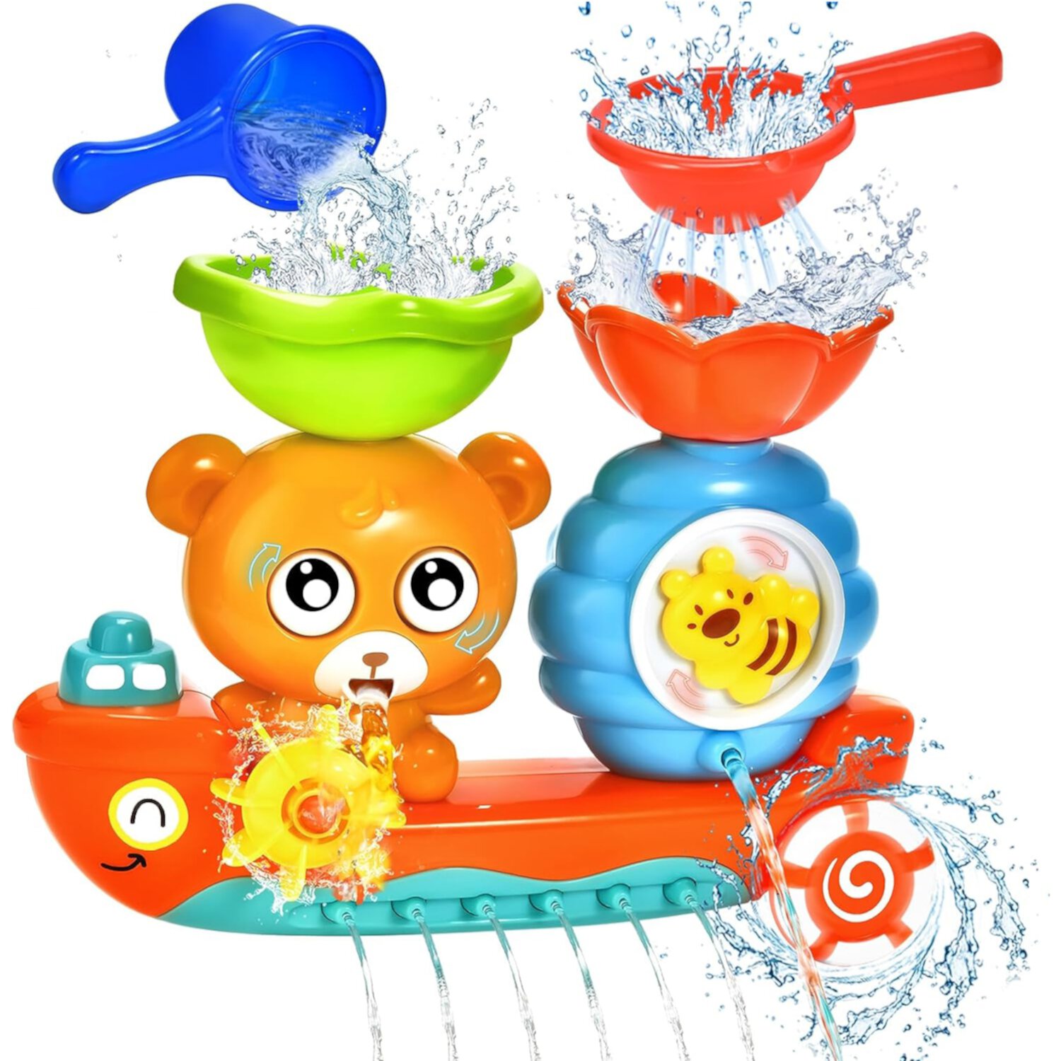 Bath Toys for Toddlers 1-3 Boys Girls, Bath Tub Toys for Preschool Baby Age 1 2 3 Year Old Suorfoxs