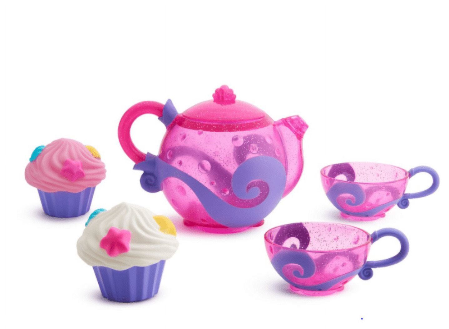 Munchkin® Toddler Bath Tea and Cupcake Set, Pink, 5 Piece Set, Unisex Munchkin