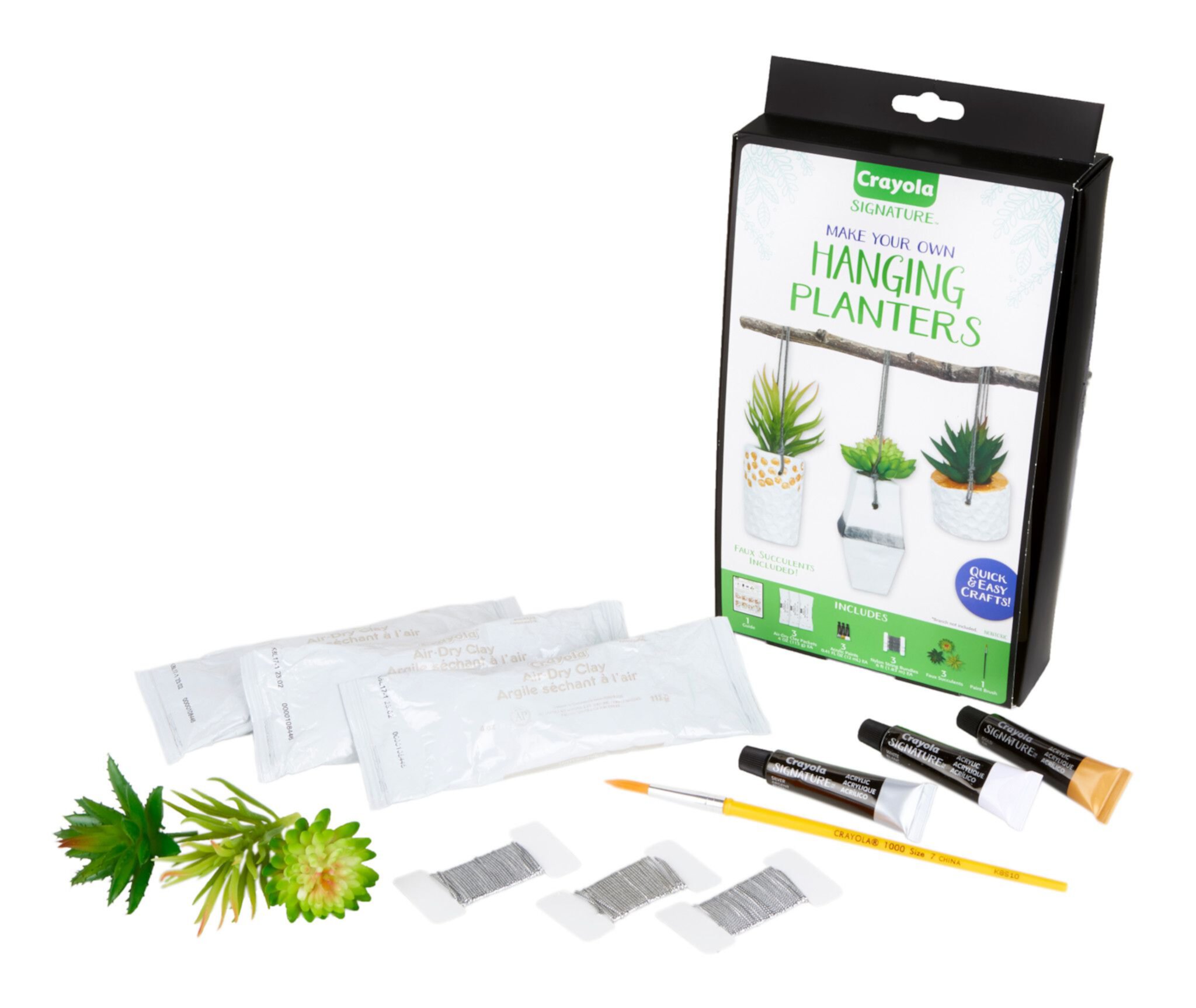 Crayola Signature Make Your Own Hanging Planter Kit, Gifts, Easy Craft Project, Unisex Child Crayola