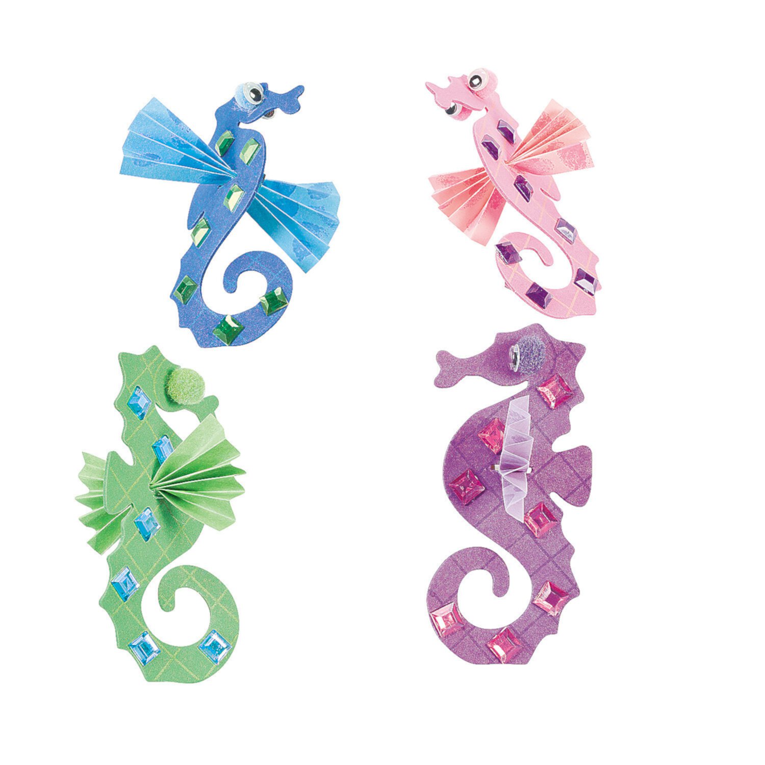 Seahorse Foam Craft Kit- Craft Kits - 12 Pieces Fun Express