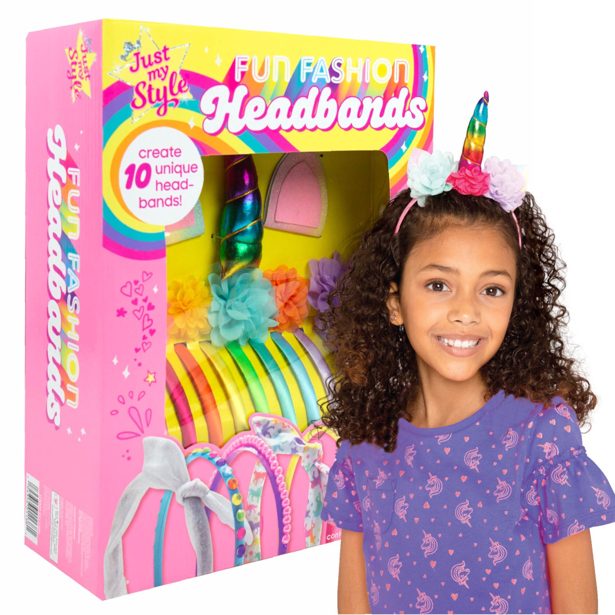 Just My Style Fun Fashion Headbands Art & Craft Kit (68 Pieces), Boys and Girls, Child, Ages 6+ Just My Style