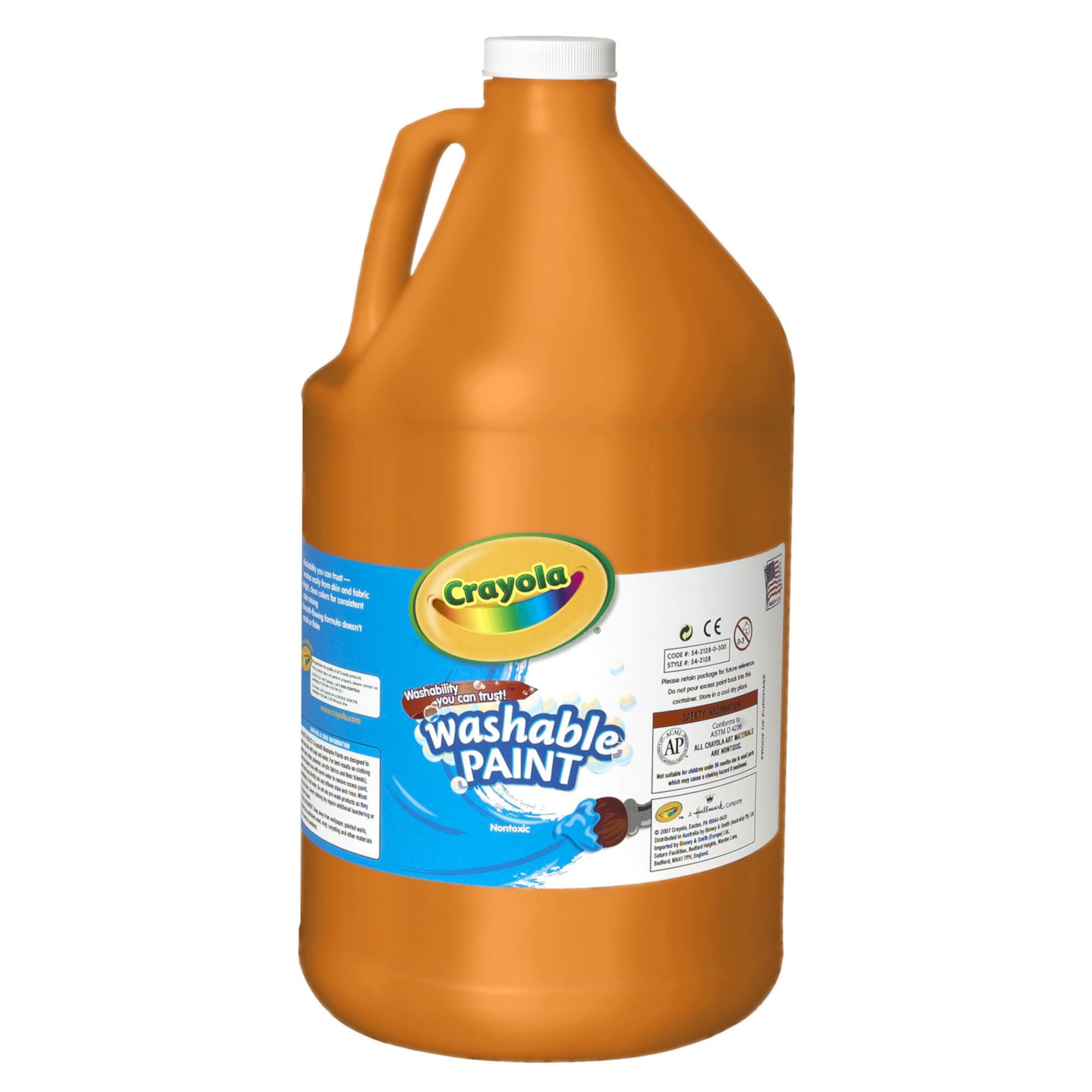 Crayola Washable Paint, Orange, Gallon Crayola