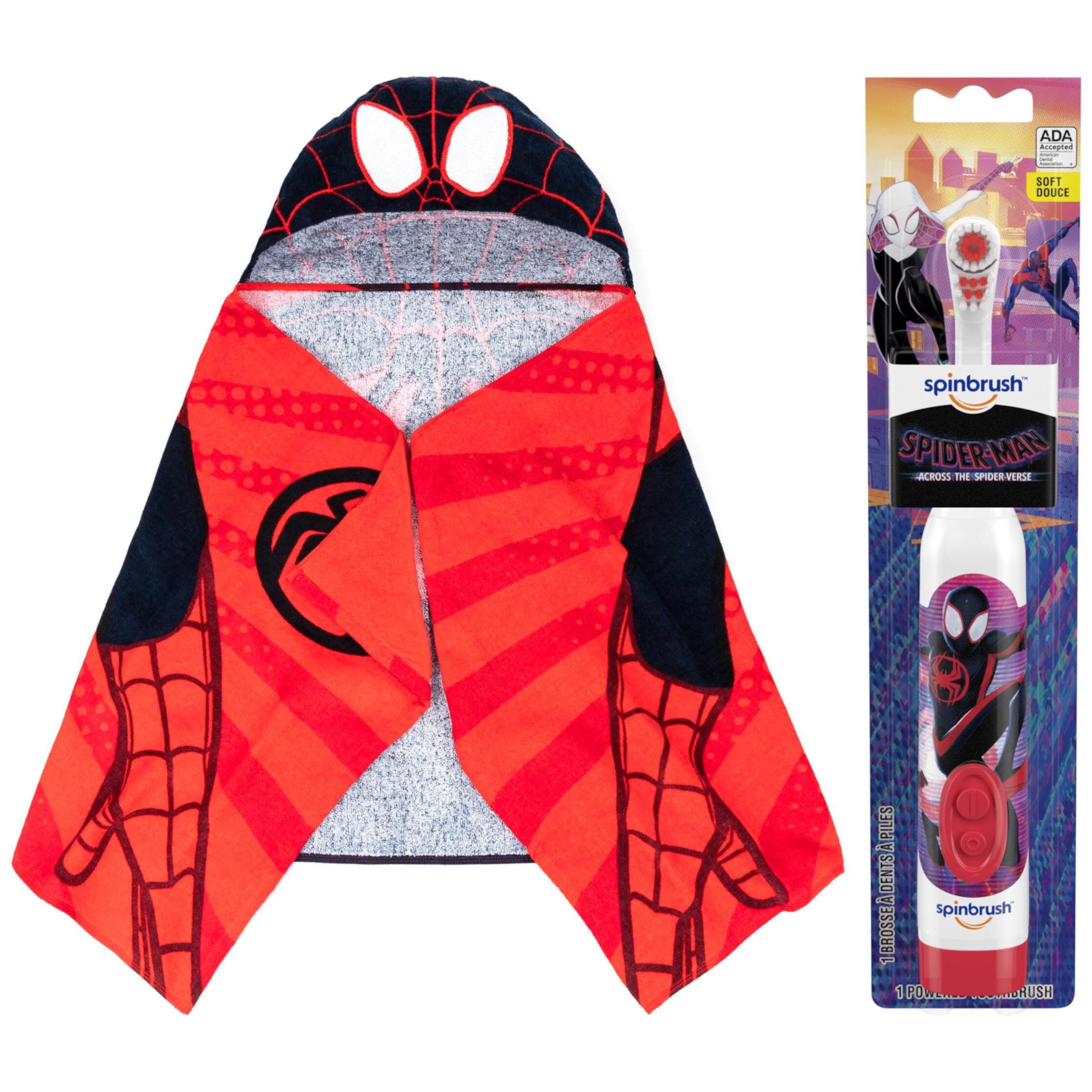 Spider-Man Bundle Bathtime Kit with (1) Electric Toothbrush & (1) Hooded Towel Spider-Man