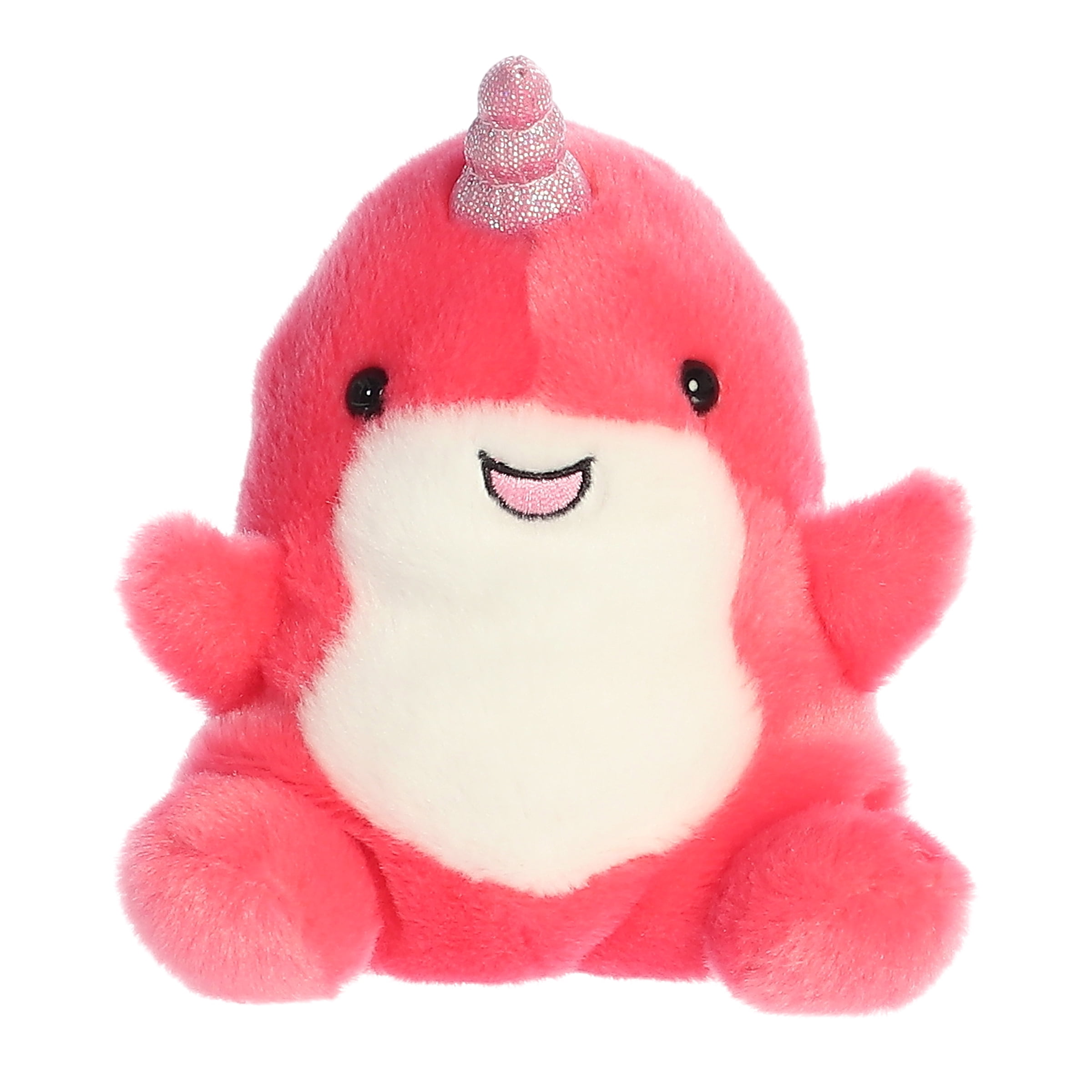 Aurora - Mini Pink Palm Pals - 5" Nia Narwhal - Adorable Stuffed Animal Aurora