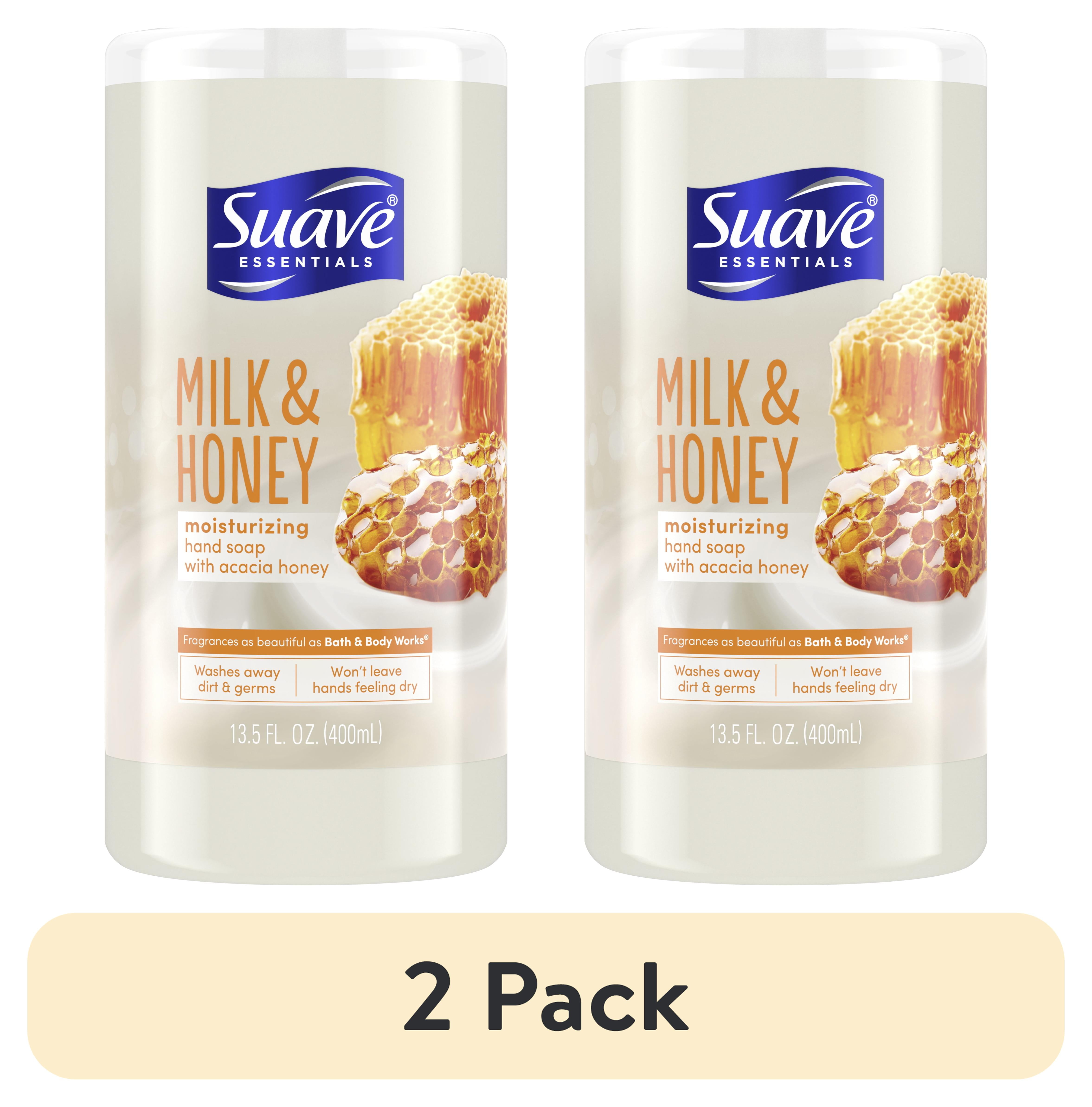 (2 pack) Suave Essentials Liquid Hand Soap, Milk & Honey, 13.5 fl oz Suave