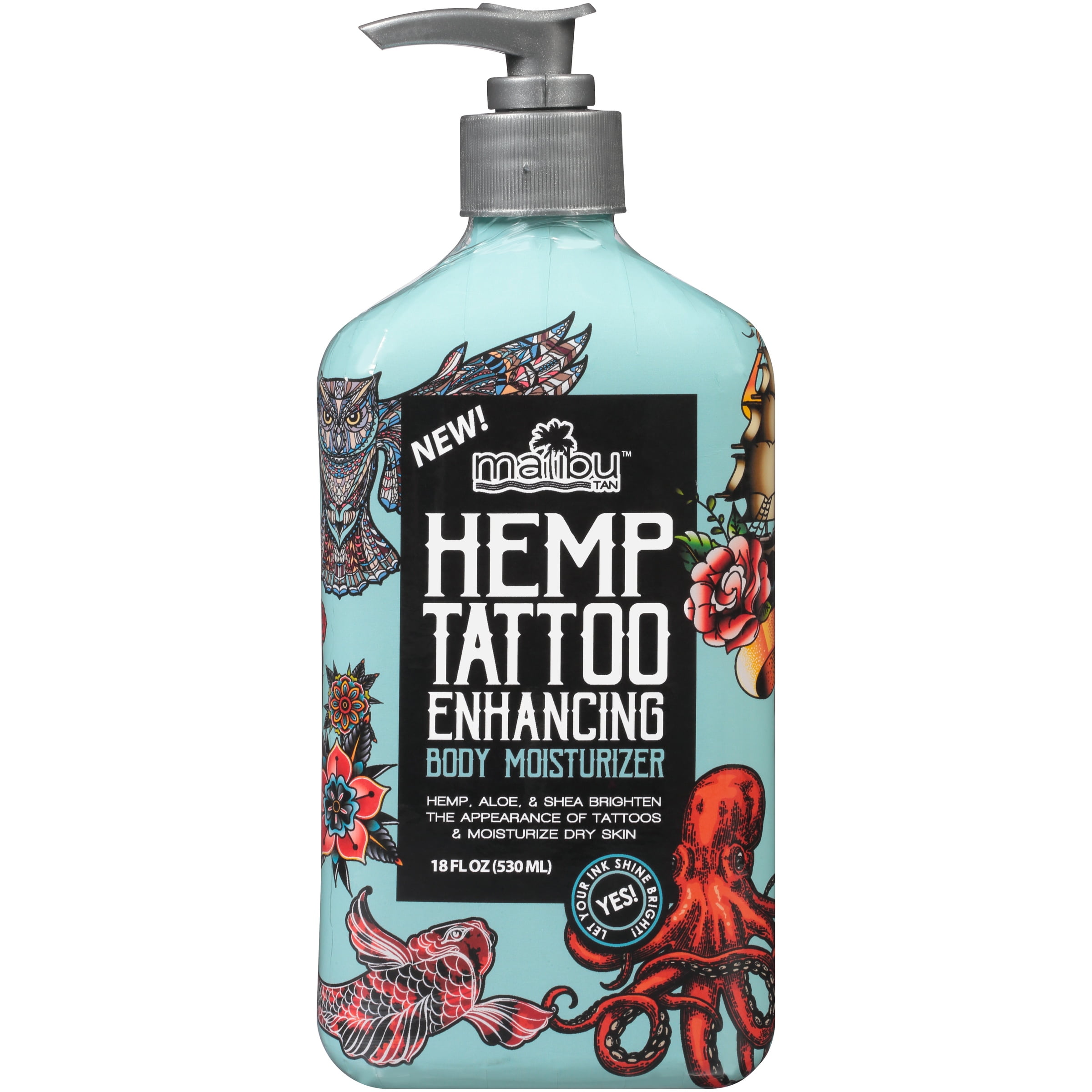 Malibu Hemp Tan Tattoo Enhancing Body Moisturizer, 12 fl. oz. Malibu Hemp