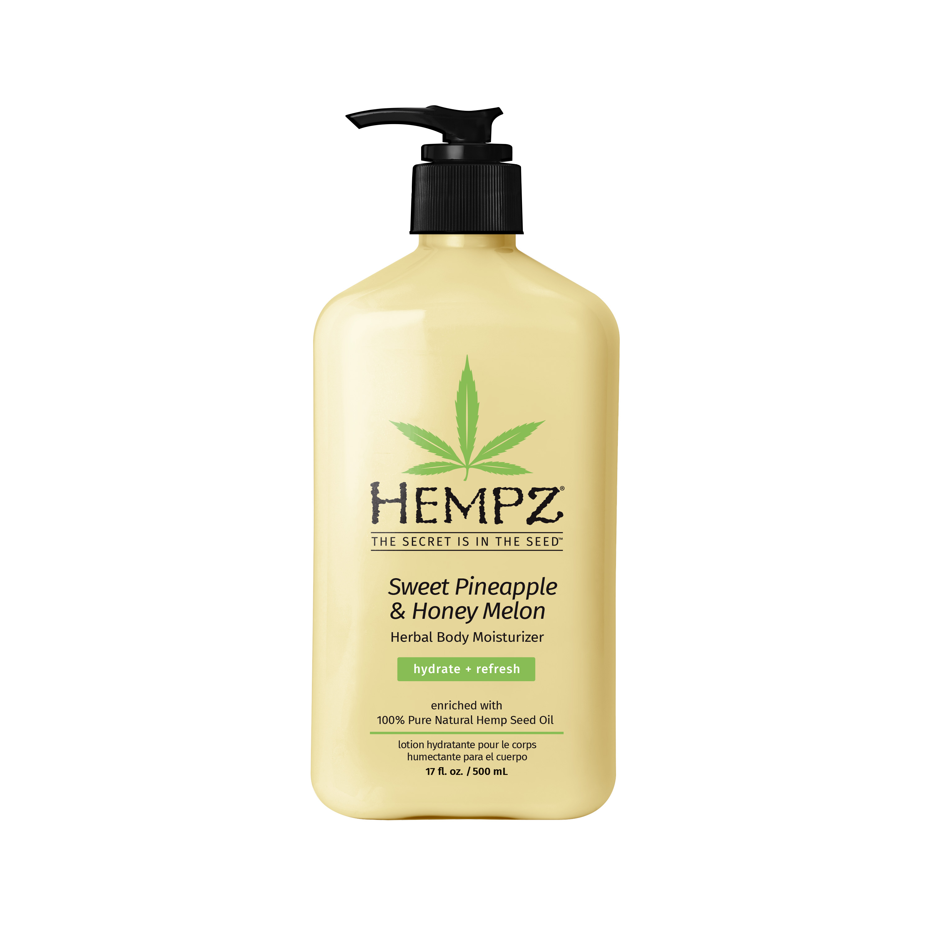 Hempz Herbal Body Lotion for Dry Skin, Sweet Pineapple & Honey Melon, 17 fl oz Hempz