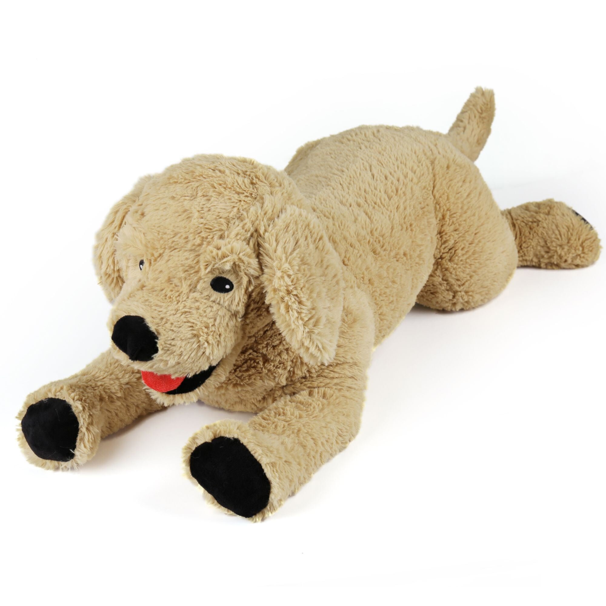 LotFancy 27 in Dog Stuffed Animal, Large Retriever Plush Toy Gift, Black, Brown and White LotFancy