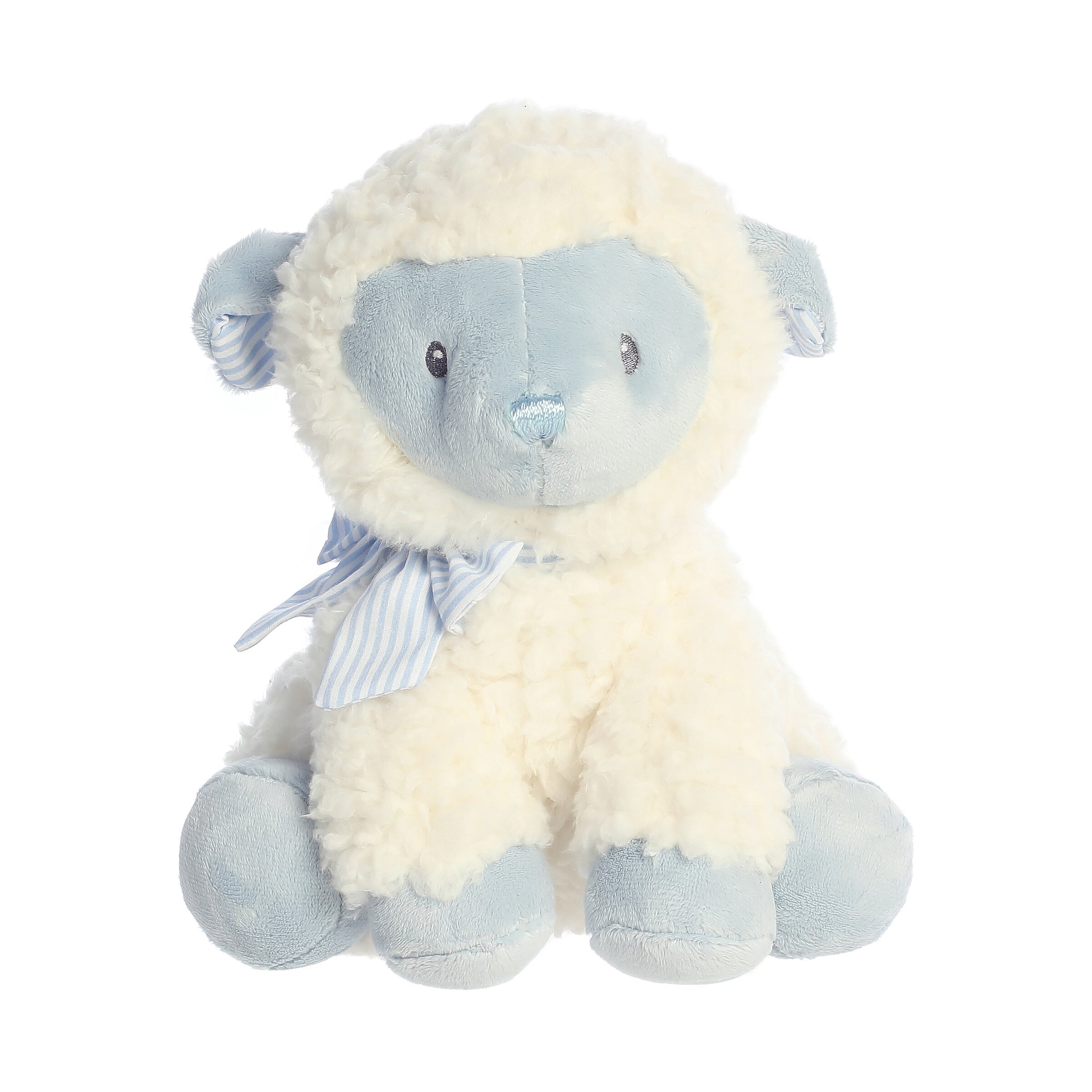 ebba - Small Blue Blessing Lamb - 9" Boy Lamb - Playful Baby Stuffed Animal Aurora