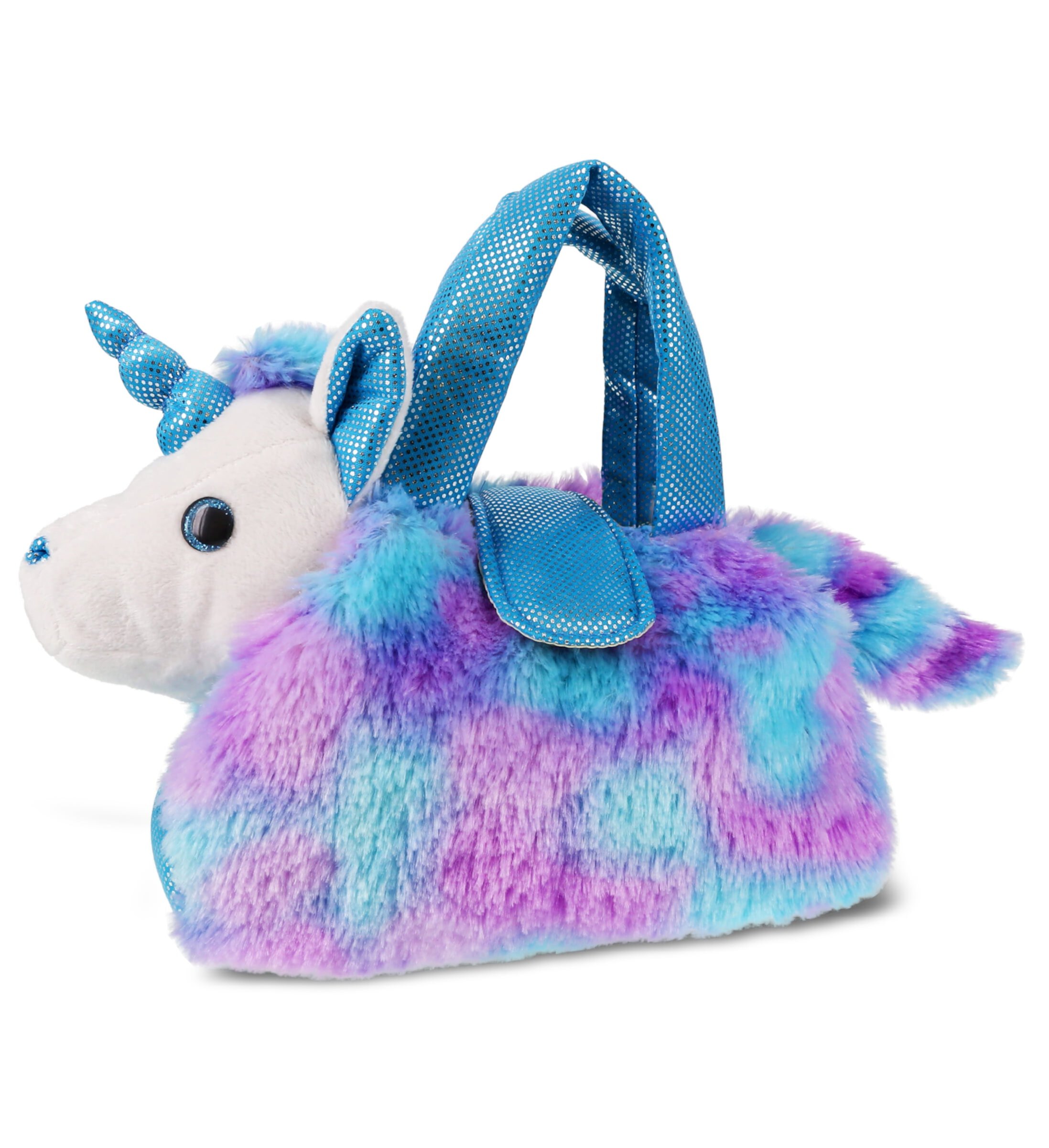 Dollibu Cotton Candy Pink Unicorn Soft Plush Purse Pet Carrier Stuffed Animal Dollibu