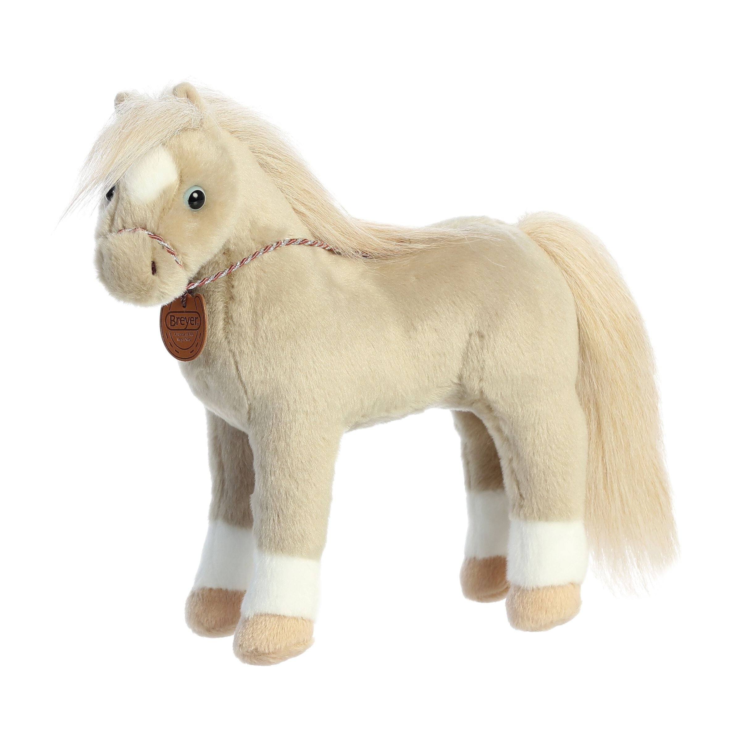 Aurora - Large Gray Breyer - 13" Akhal-Teke - Exquisite Stuffed Animal Aurora