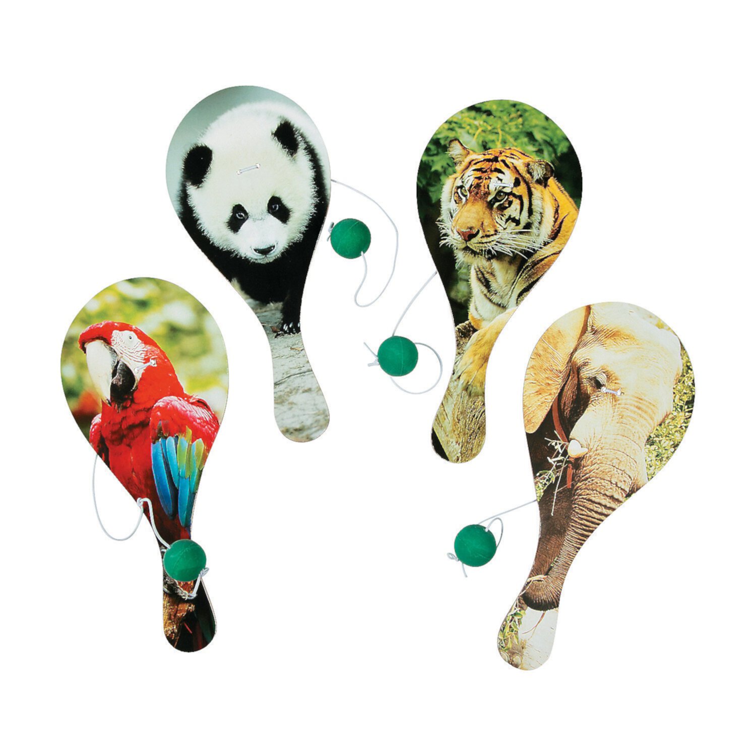 Wildlife Animal Paddleball Games - 12 Pieces Fun Express