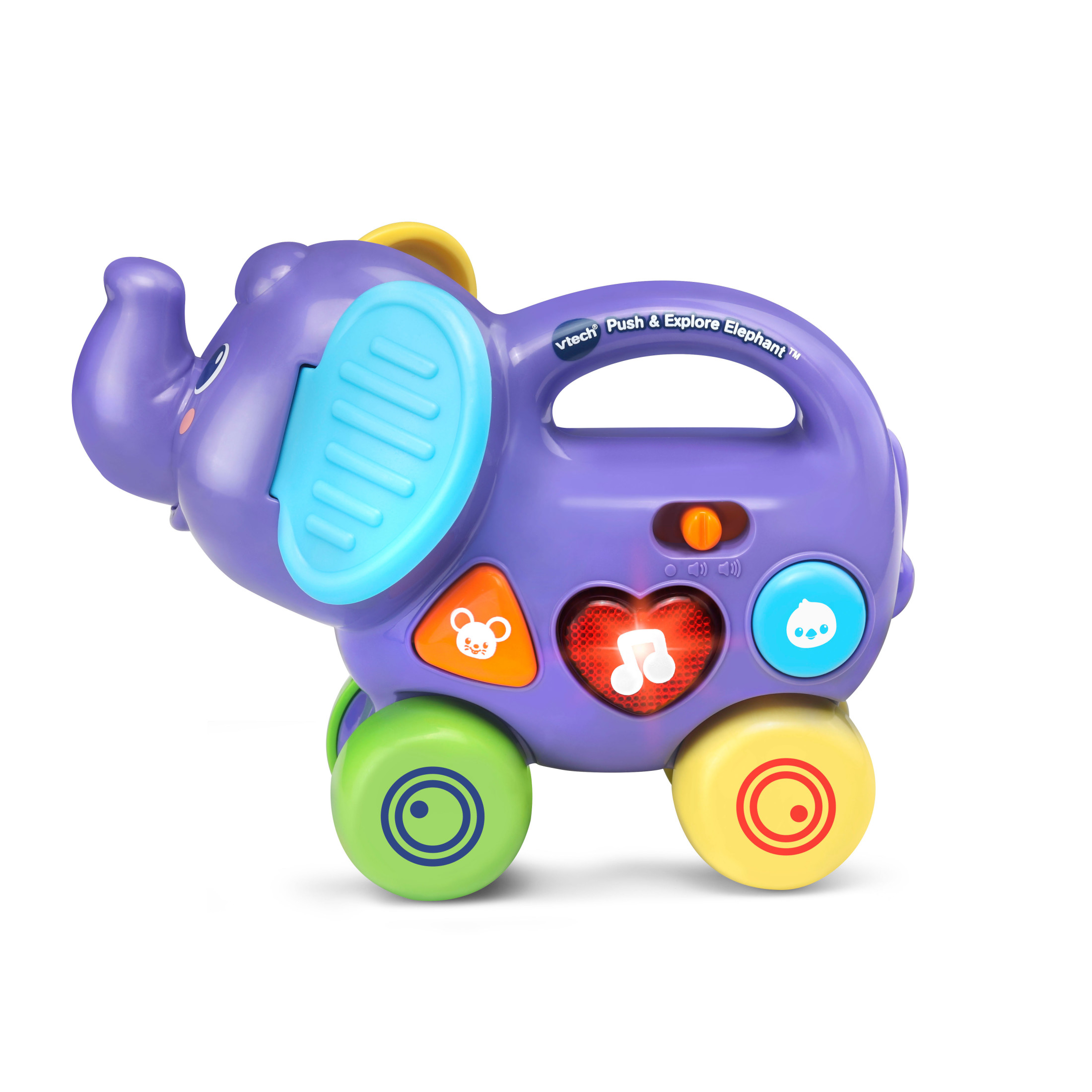 VTech Push and Explore Elephant Push & Pull Toys Baby and Toddler Toys VTech