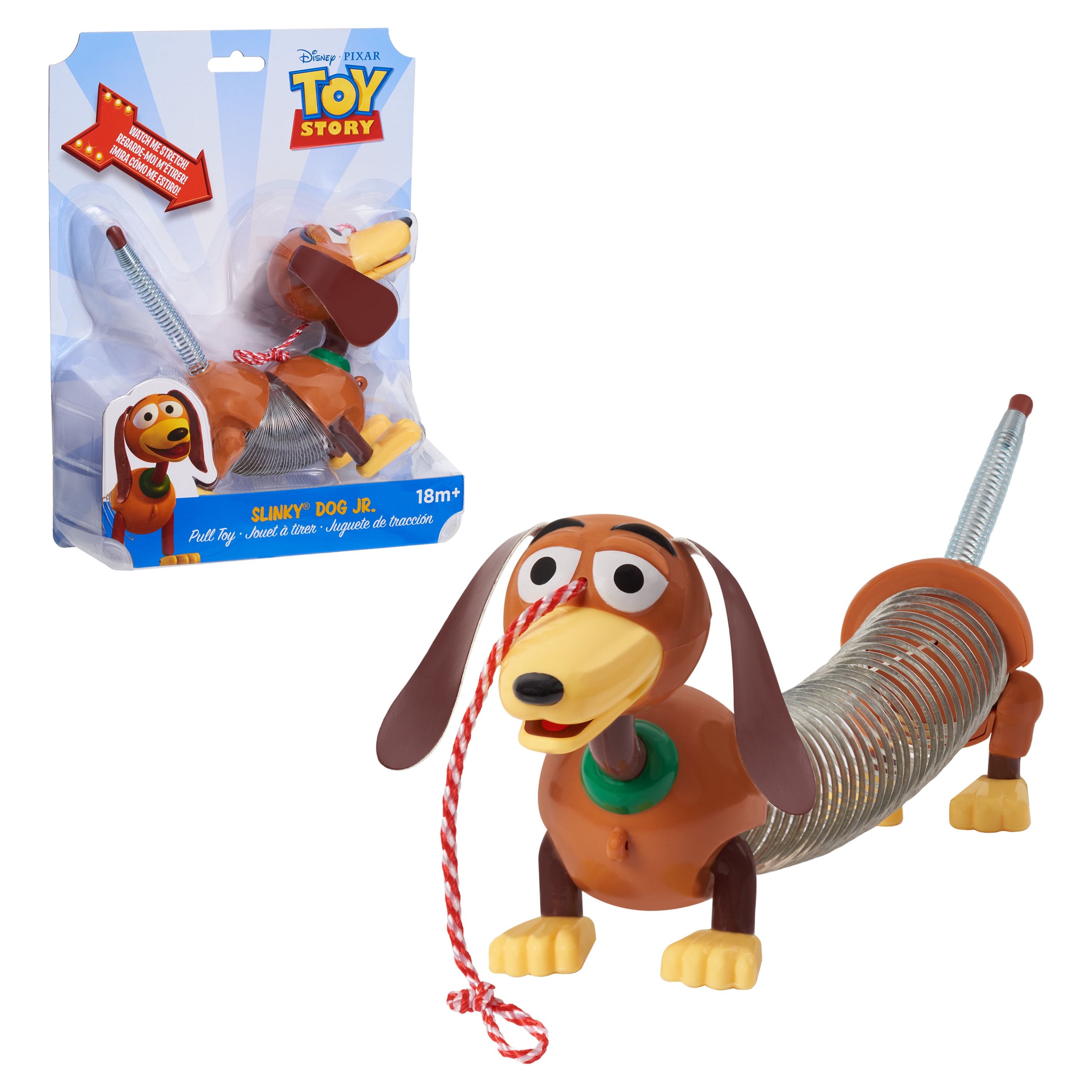 Just Play Disney and Pixar Toy Story Slinky Dog Jr Pull Toy, Preschool Ages 18 month Slinky