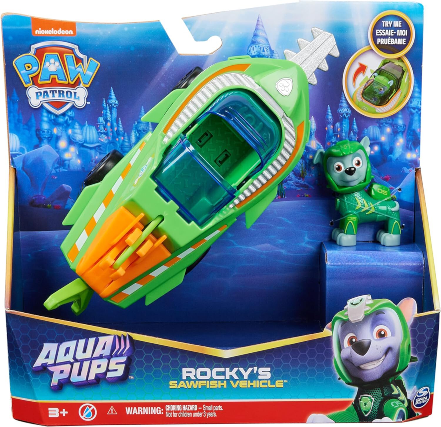 Paw Patrol Aqua Pups Rocky's Sawfish Vehicle Paw Patrol