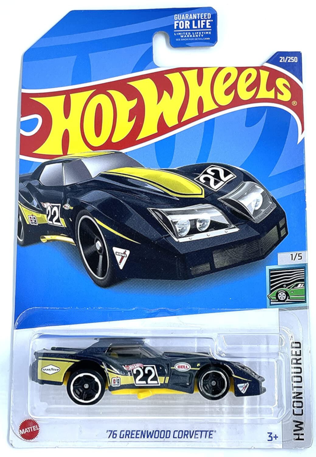 Hot Wheels '76 Greenwood Corvette (Black) 2022 HW Contoured Hot Wheels