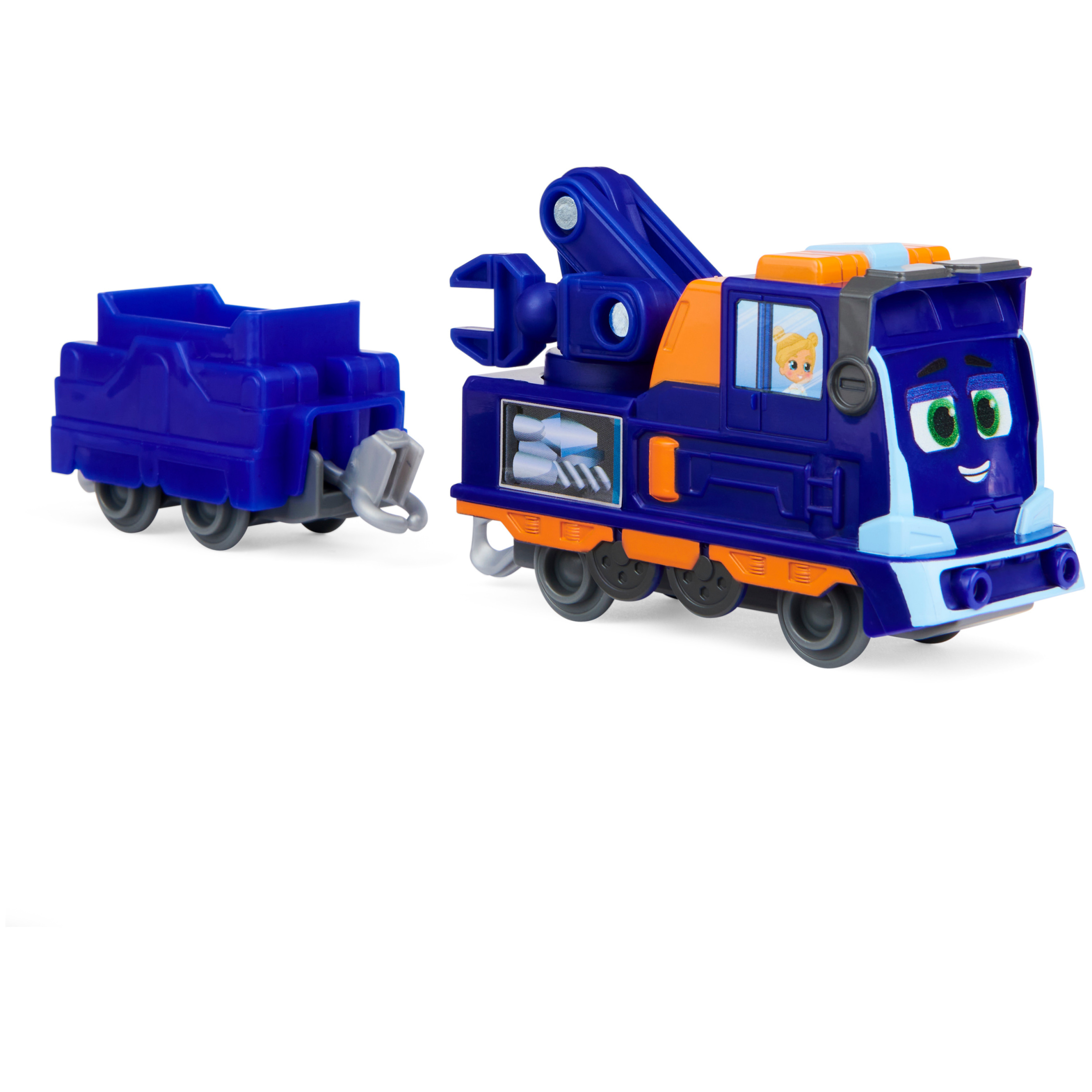 Mighty Express, Mechanic Milo Push and Go Toy Train with Cargo Car Mighty Express