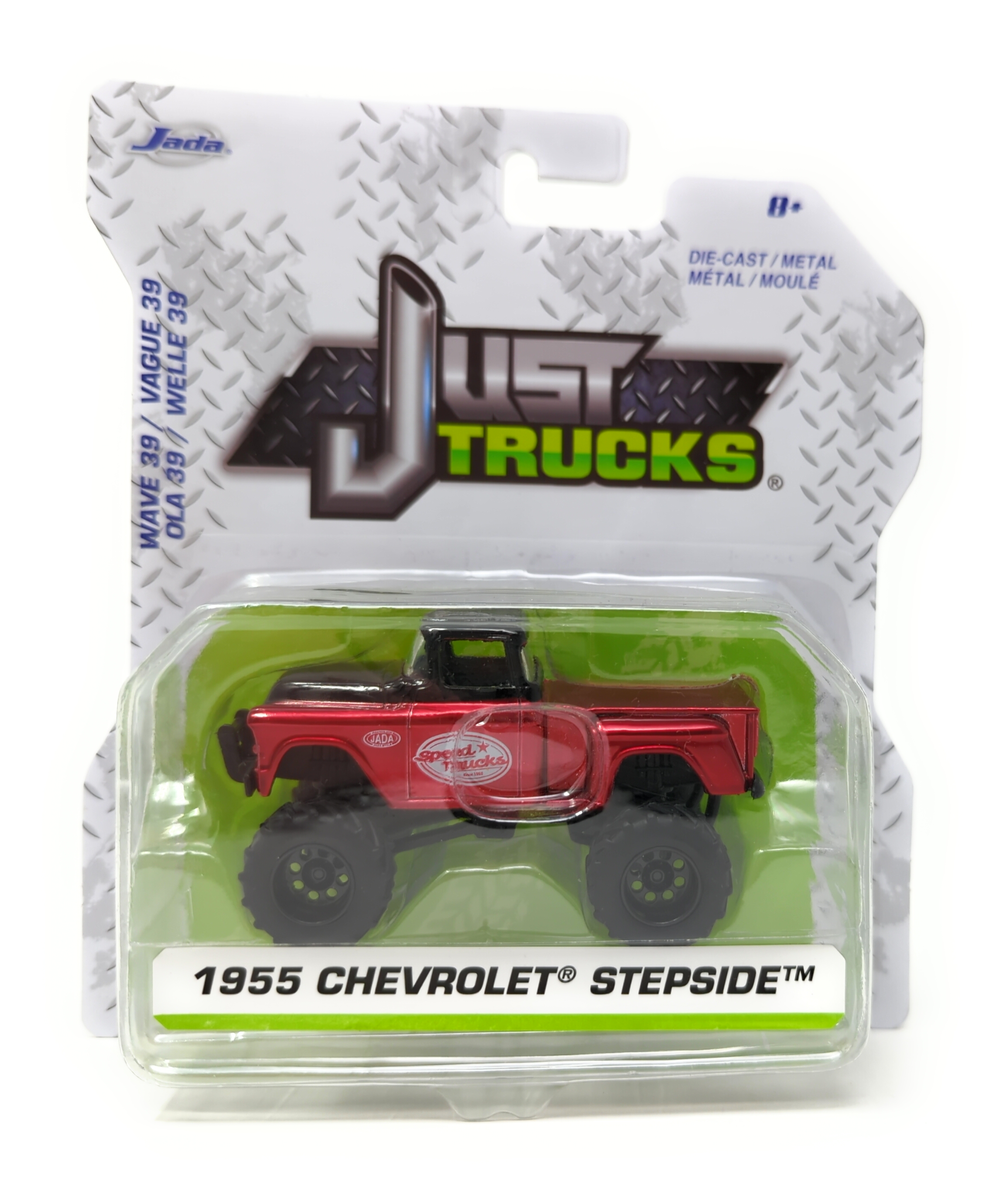 Jada Just Trucks Wave 39 Red and Black Speed Trucks 1955 Chevrolet Stepside 1:64 Scale Die Cast Metal Vehicle JADA TOYS