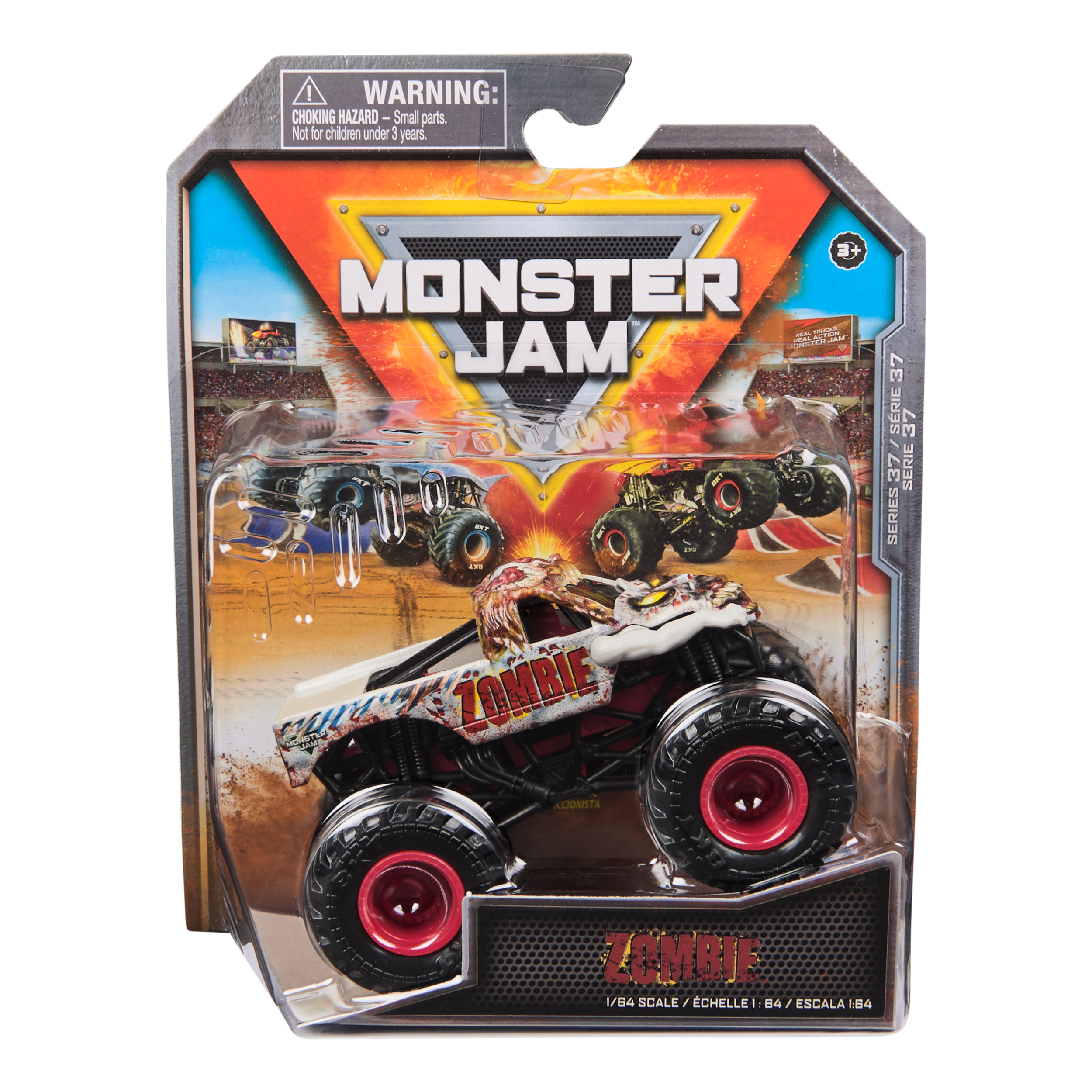 Monster Jam, Official Zombie Monster Truck, Die-Cast Vehicle, 1:64 Scale, Kids Toys for Boys Ages 3 and up Monster Jam