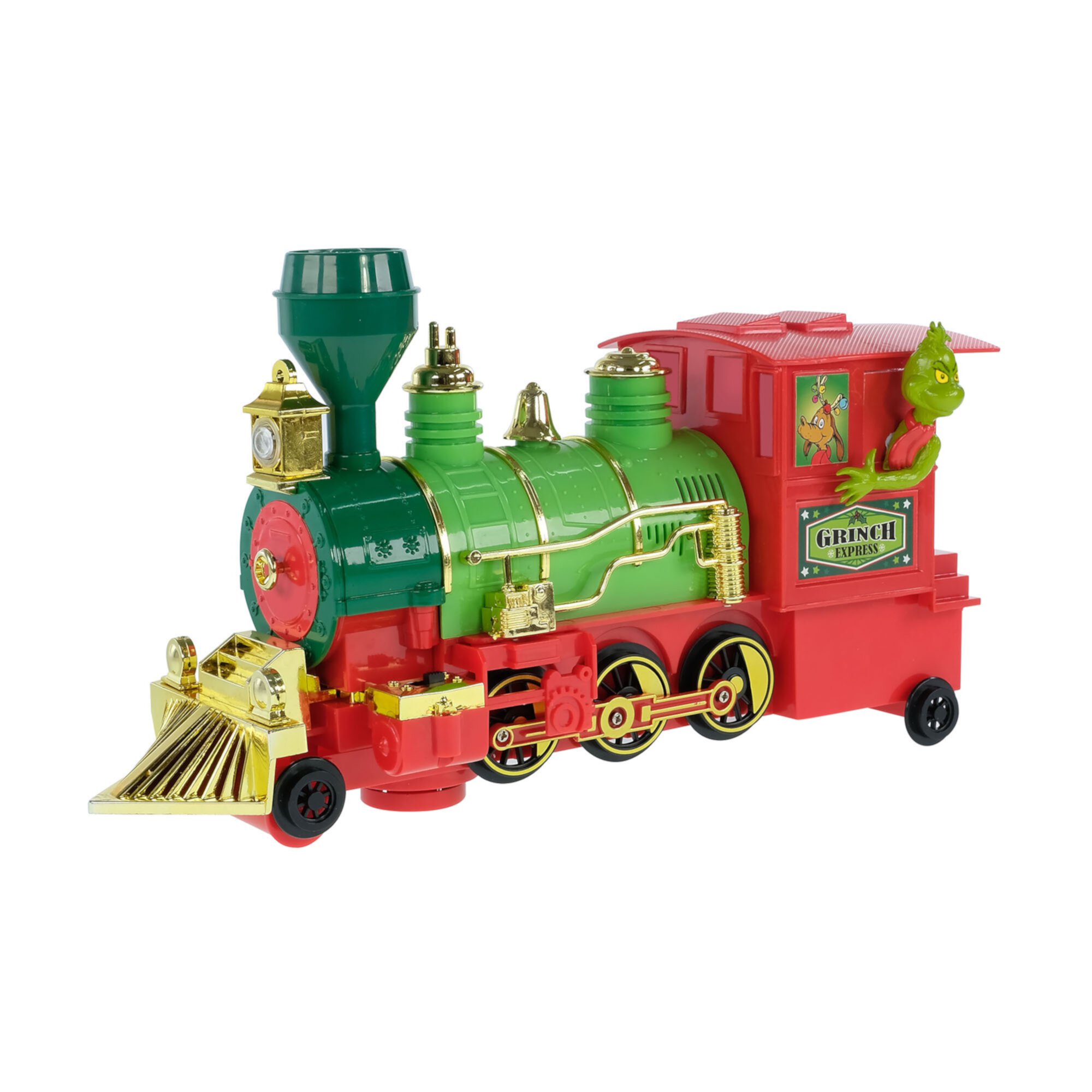 Dr. Seuss' the Grinch Who Stole Christmas, Bump 'N Go Train, Battery Operated, Plastic, Multi-Color, Green Dr. Seuss' The Grinch Who Stole Christmas