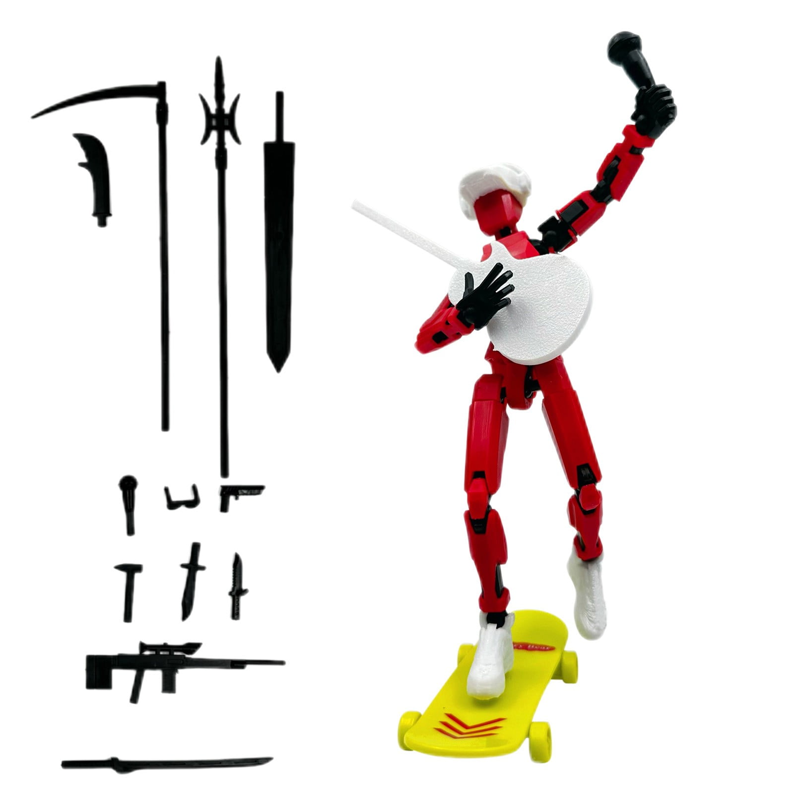 Titan T13 Action Figures Fidget Toys for Boys Autism Sensory Toys 3D Dummy N13 Robot Anime Figures Multi Joints Movable Cool Gadget Gift Toys for Kids Panoegsn