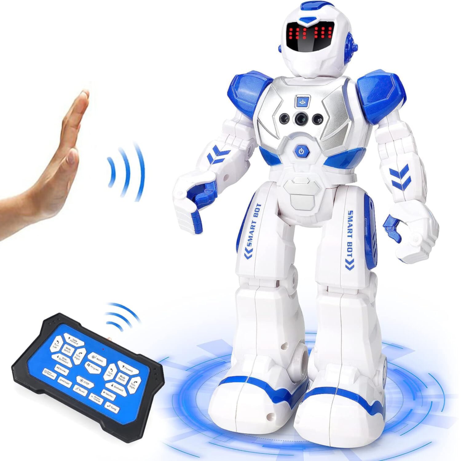 Kid Remote Control Intelligent Robot, Walking Singing Dancing Educational Toy, Smart Robot Toy (Blue) for Kids Gifts,for Ages 6 and up Feixiang