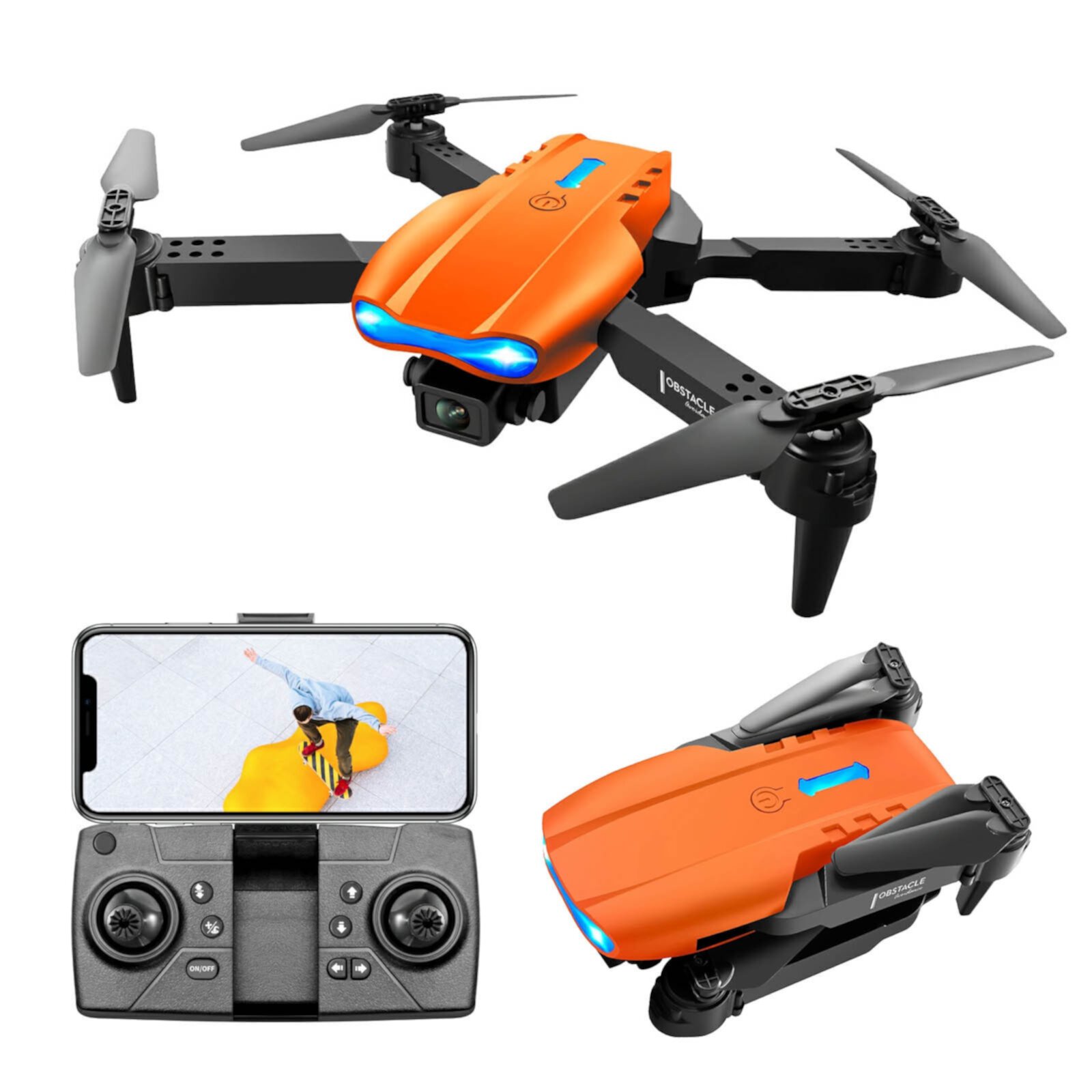 Fridja Gift K3 Remote Control Drone With 4K Dual High Definition Cameras Infrared Obstacle Avoidance Quadcopter Fridja