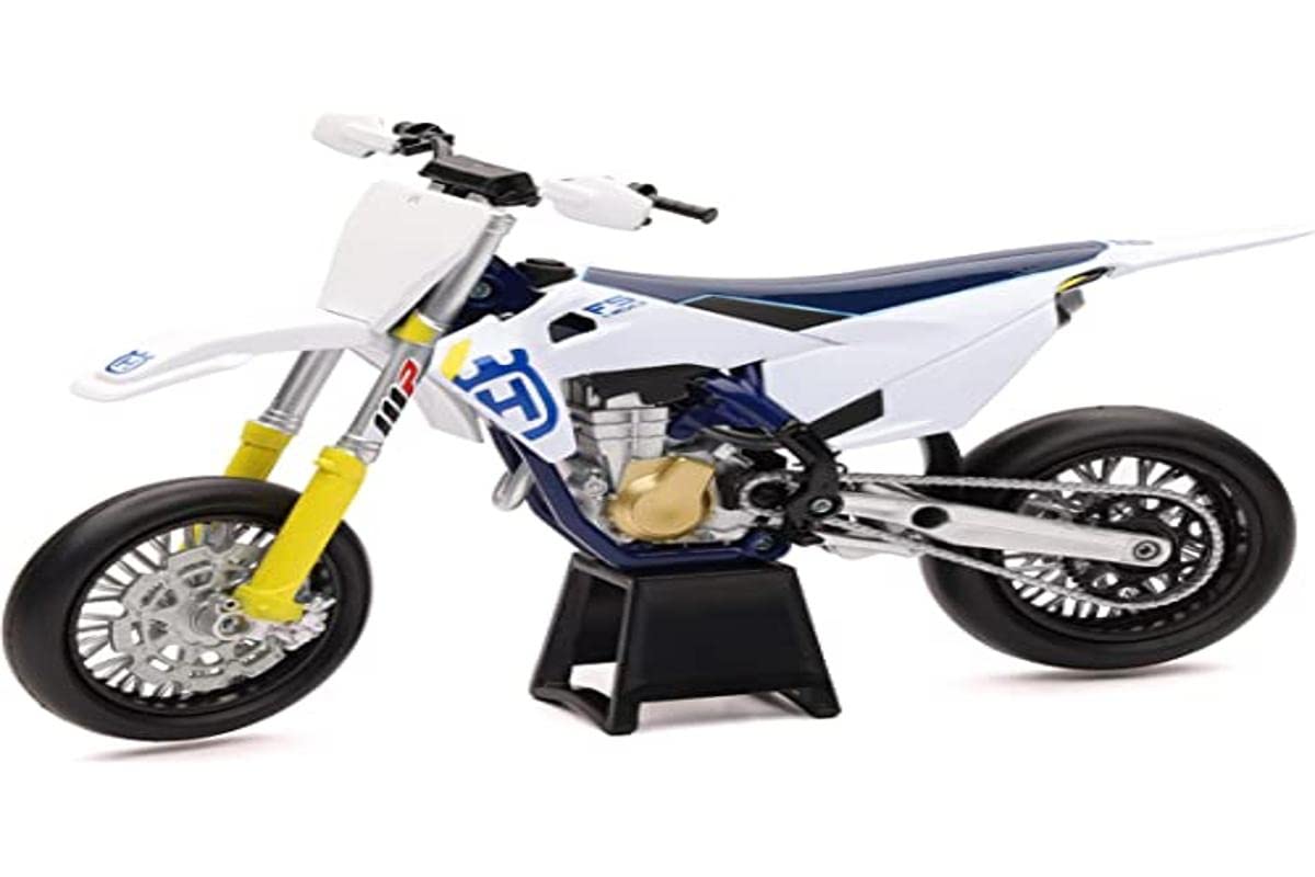 FS450 White and Blue 1/12 Diecast Motorcycle Model by New Ray 58163 New Ray Toys