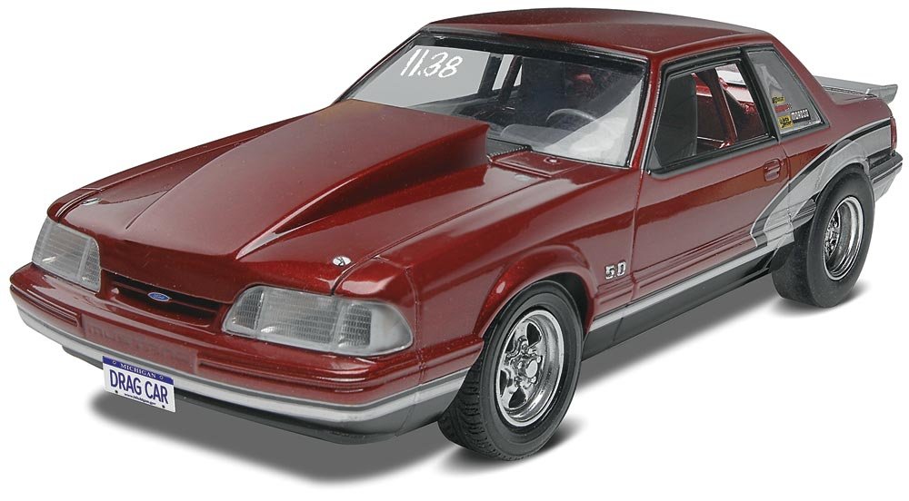 Level 5 Model Kit 1990 Ford Mustang LX 5.0 Drag Racer 1/25 Scale Model by Revell Carrera