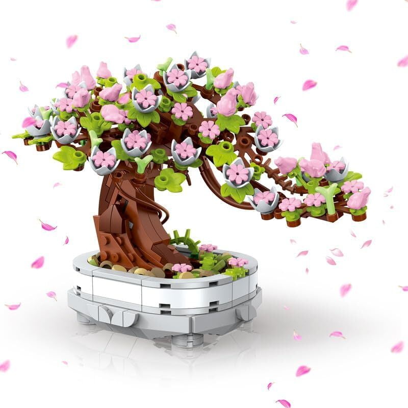 Syrinx Kids 6+ Tree Building Blocks - Sakura Bonsai Model - Compatible with Lego SYRINX