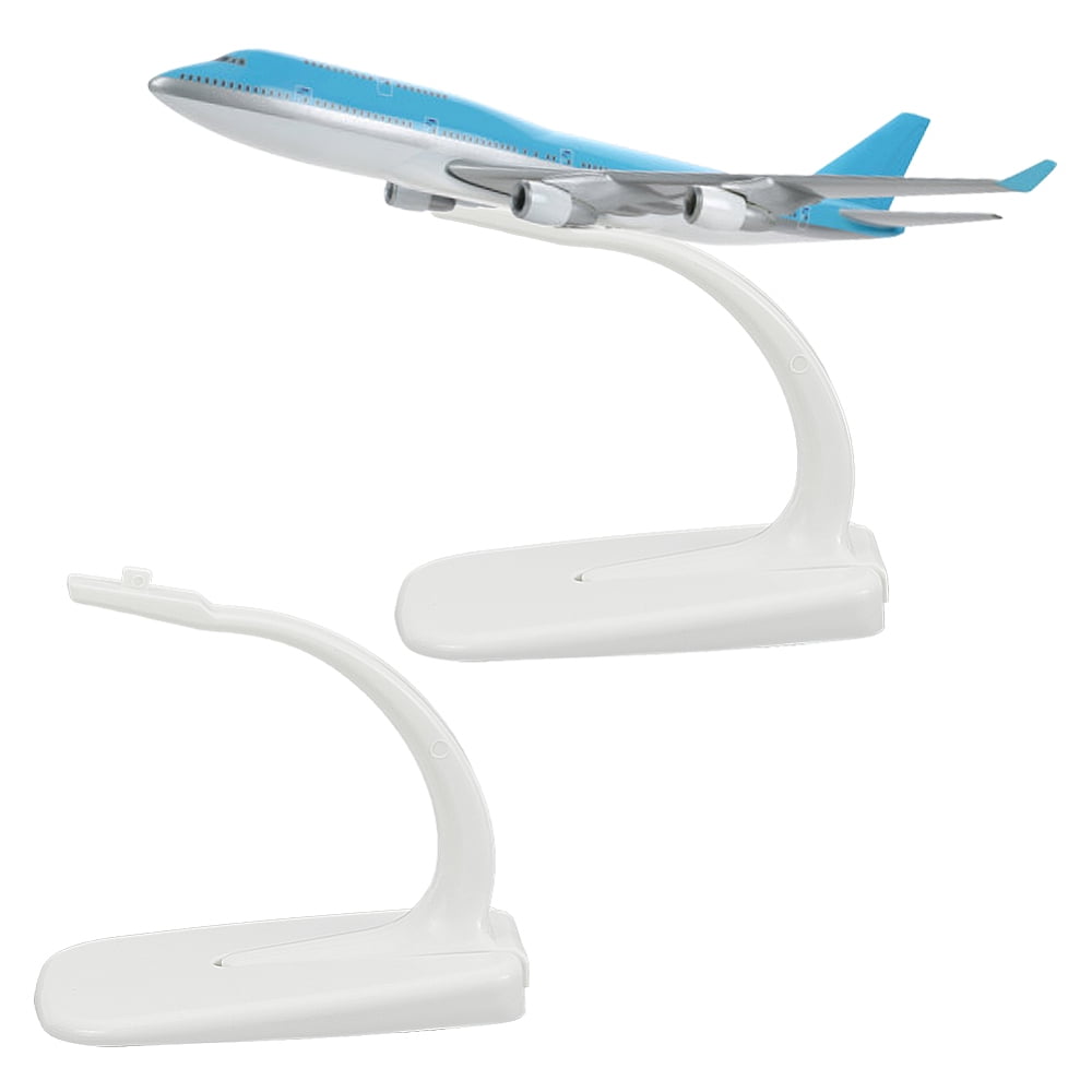 2Set Plastic Model Aircraft Display Stands White 7.7x5.05x7cm Nobrand