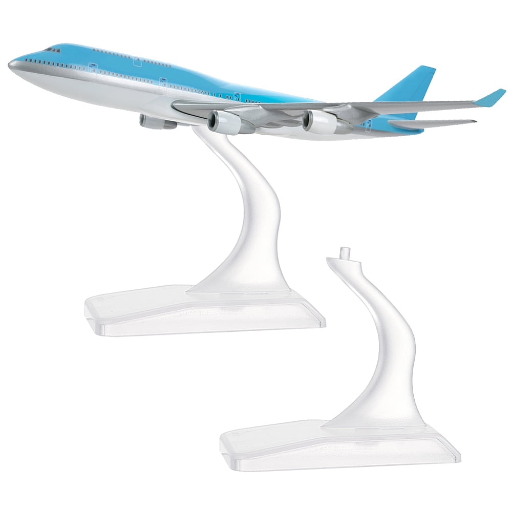 4Set Plastic Model Aircraft Display Stands Tabletop Display Easels for Model Airplane Holder Black Finish Product: 6x3.7x5.5cm Nobrand