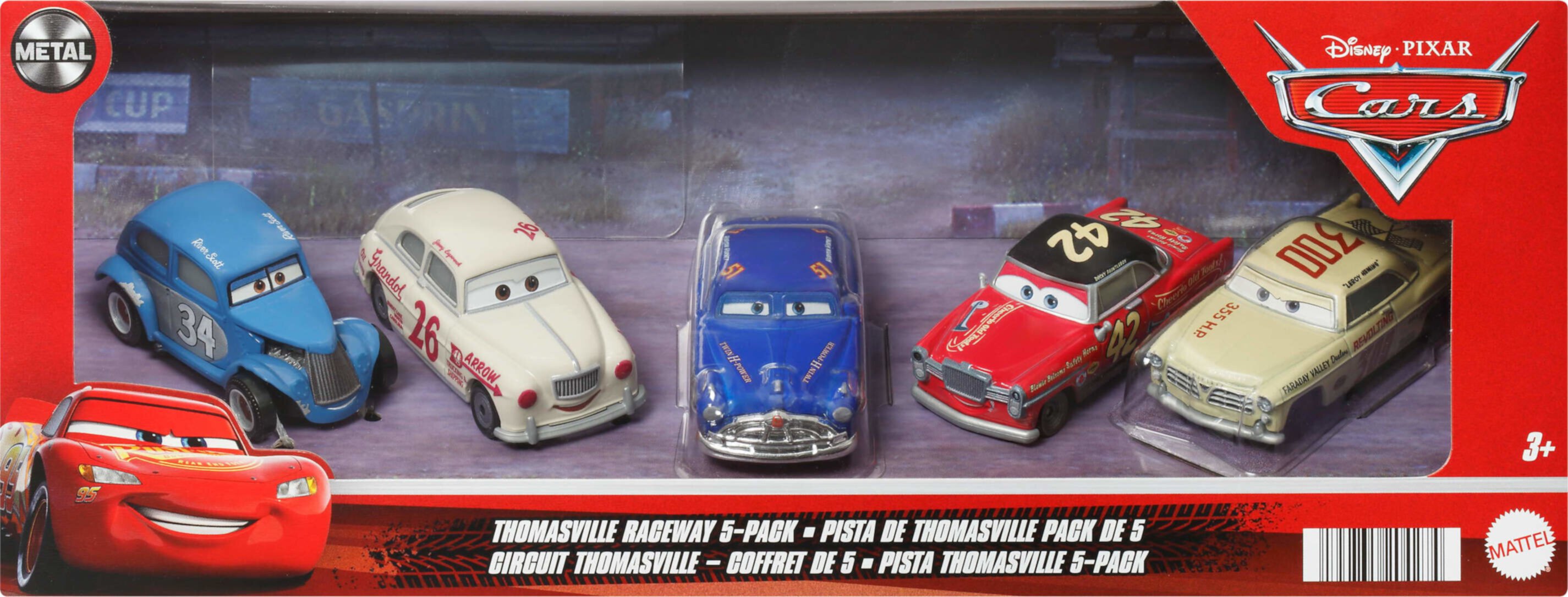 Disney Pixar Cars 3 Thomasville Raceway 5-Pack of 1:55 Scale Toy Cars, Collectible Set Disney Pixar Cars