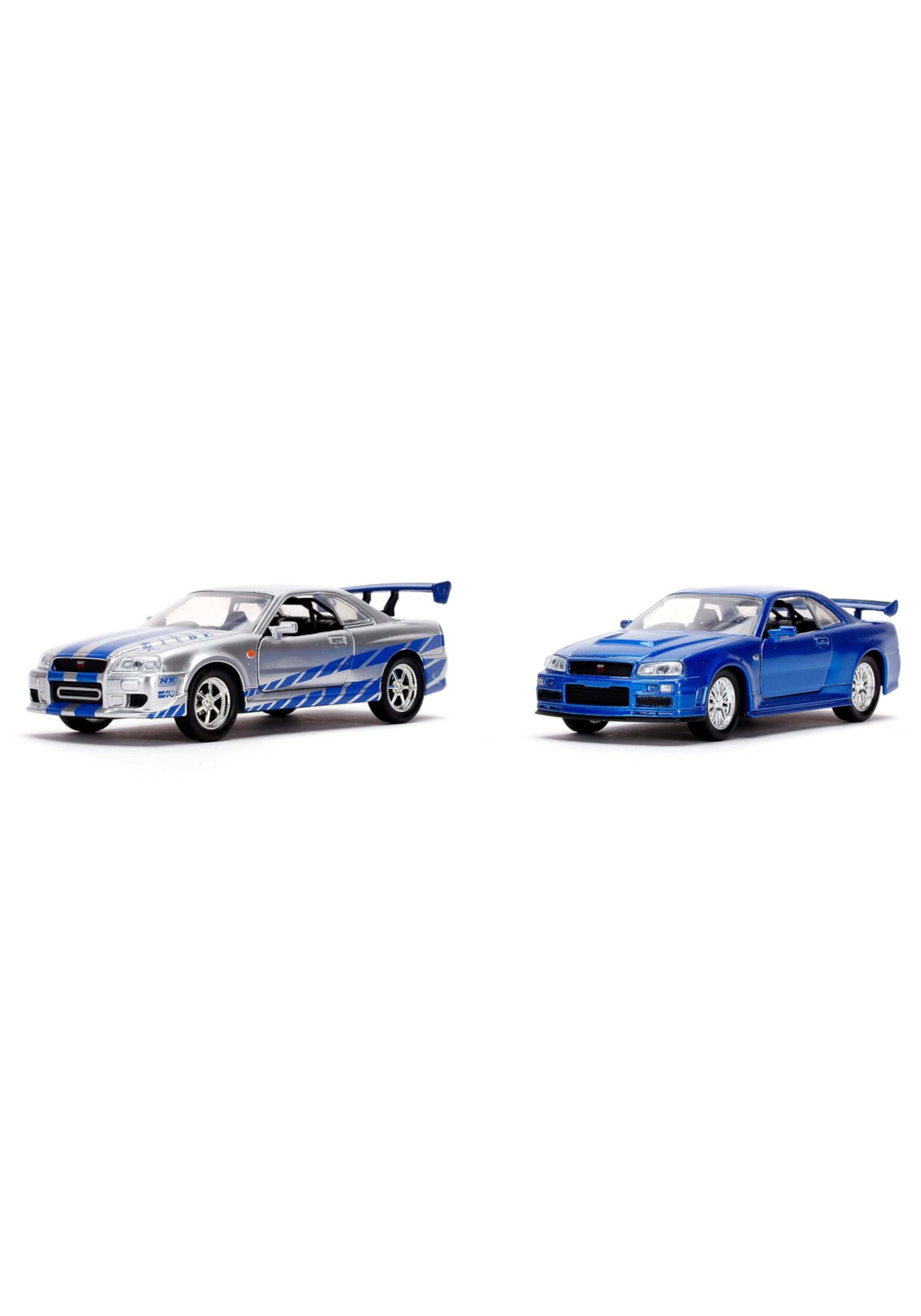 Jada Fast & Furious: Twin Pack Brian's Nissan Skyline GT-R Blue & Silver 1/32 Scale JADA TOYS