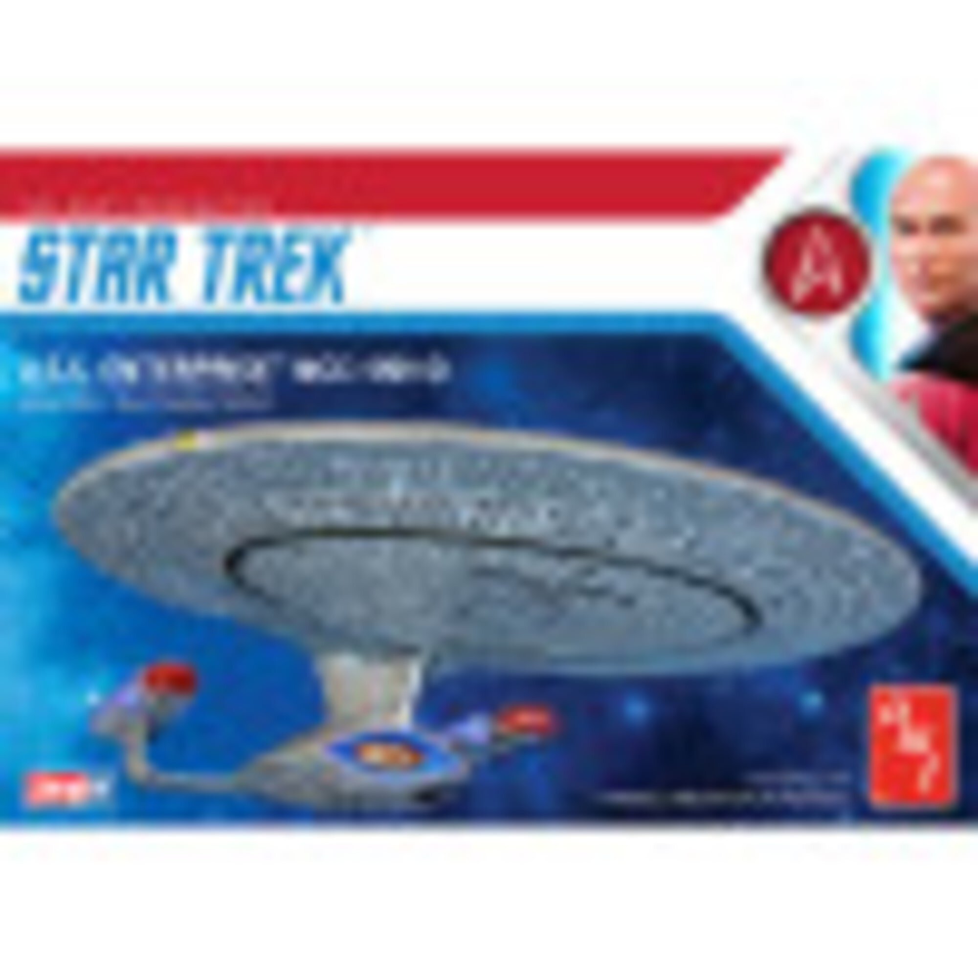 AMT: Star Trek Model Kit: U.S.S. Enterprise NCC-1701-D - 1:2500 Scale Model Kit, Snap Assembly, 10" The Next Generation Replica Ship W/ Base, Age 14+ AMT