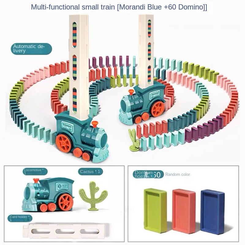 Electric Domino Machine Train Toy Set with Sound and Light Nobrand